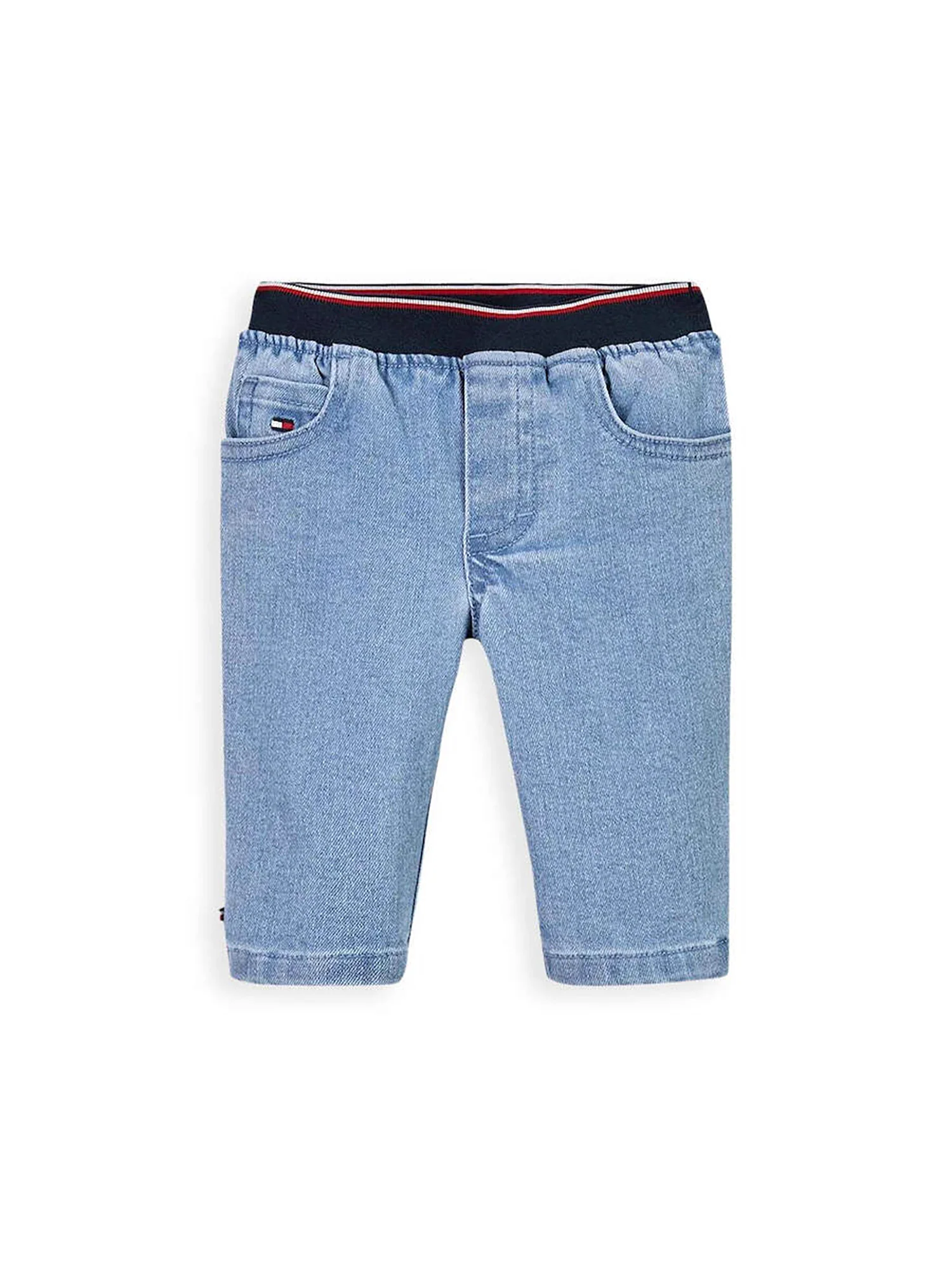 Jeans neonato con banda elastica denim medio
