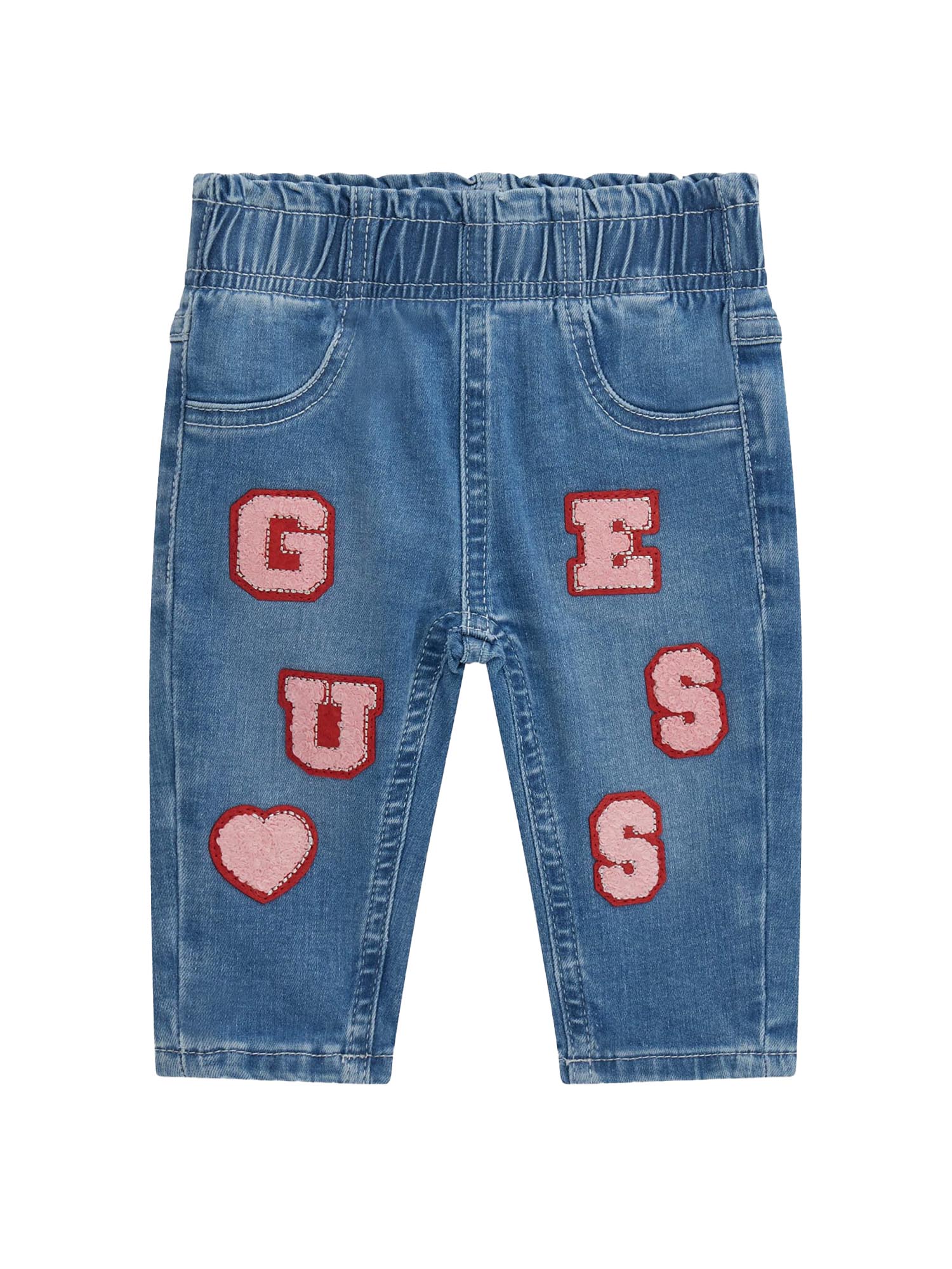 Jeans Guess Neonata patch logo denim medio