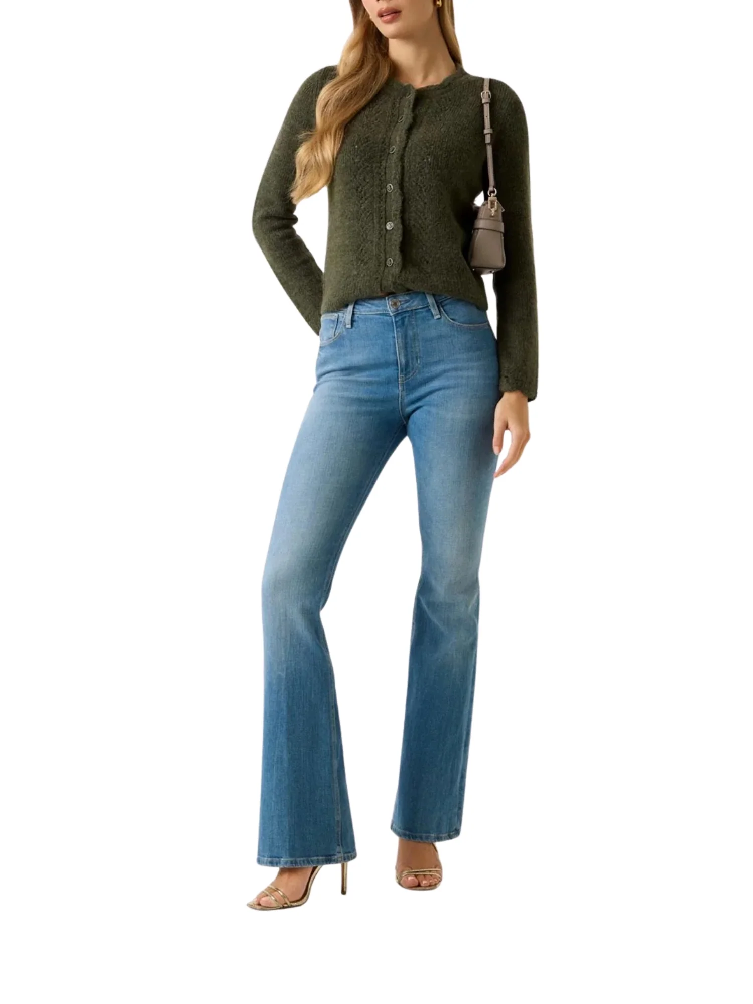 Jeans Guess donna modello sexy flare denim chiaro - Image 2
