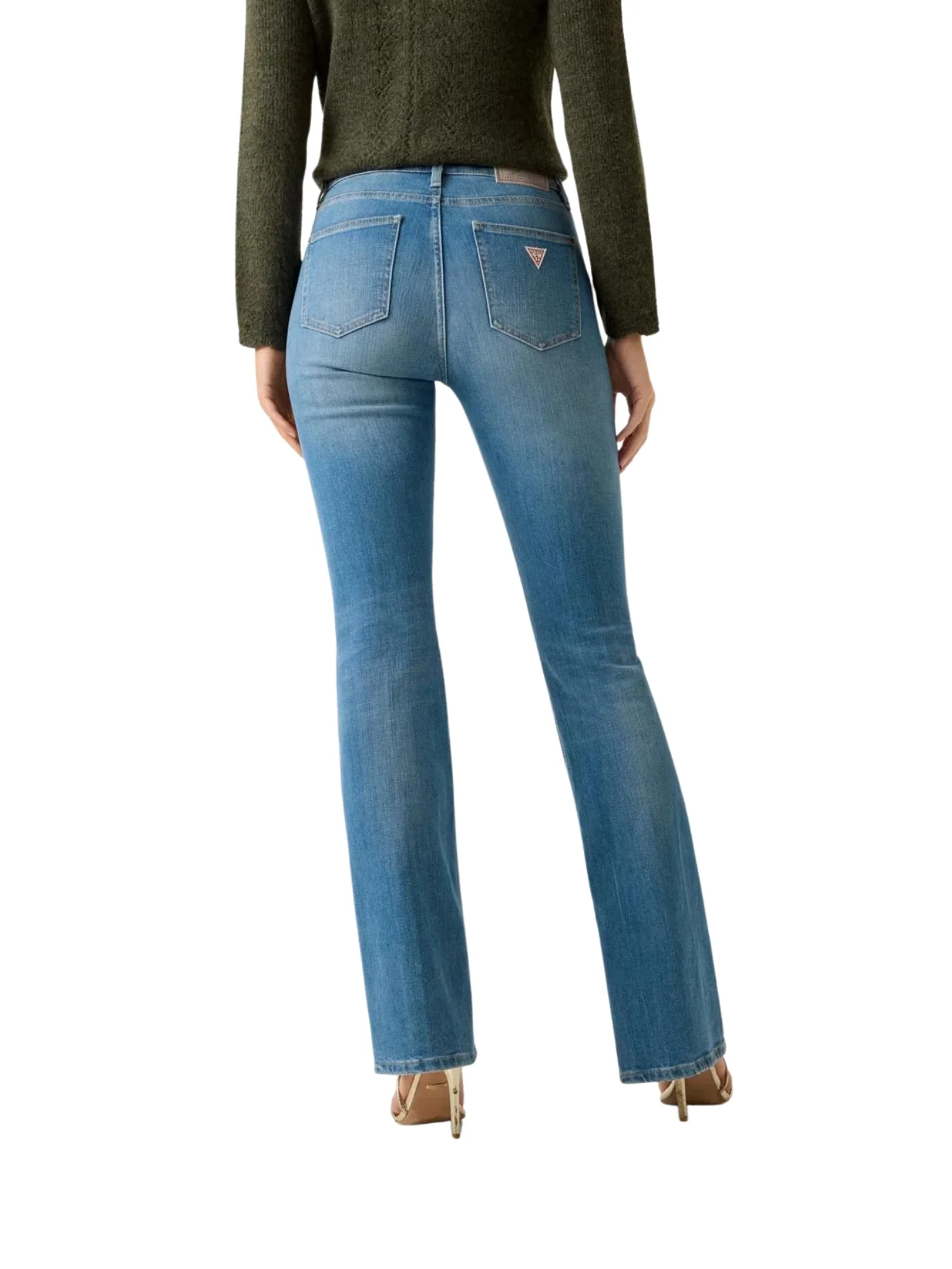 Jeans Guess donna modello sexy flare denim chiaro - Image 3