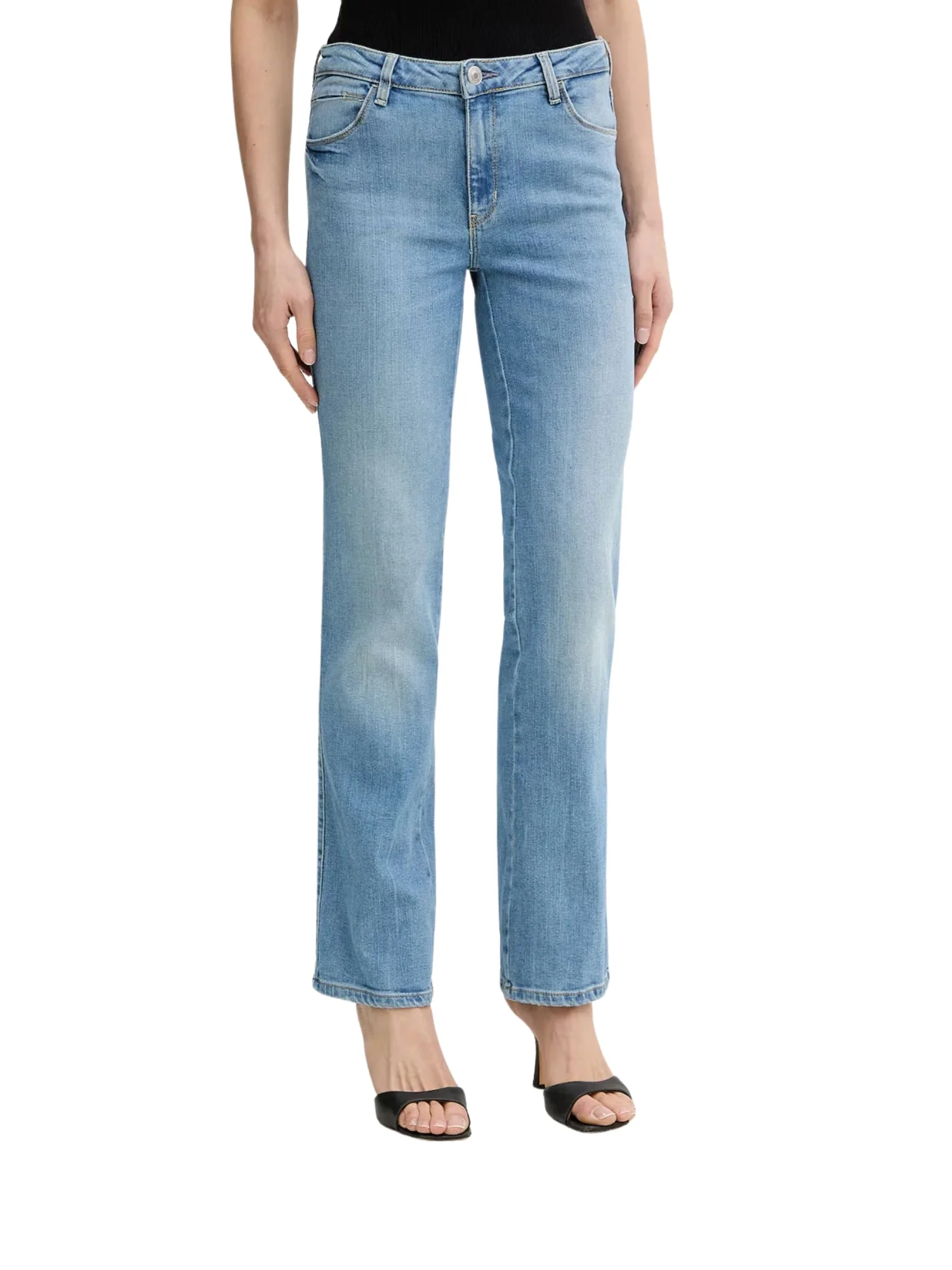 Jeans Guess donna modello sexy straigh denim chiaro