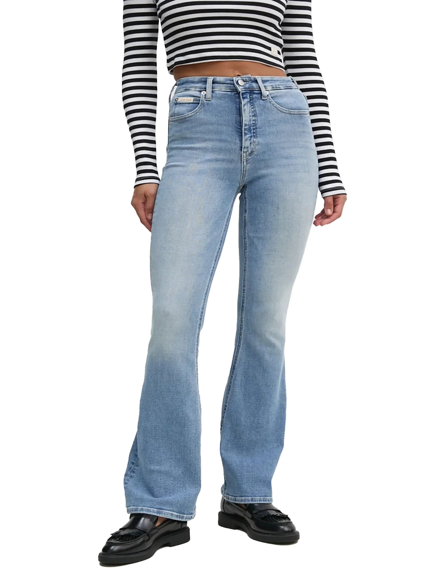 Jeans skinny a vita alta denim chiaro