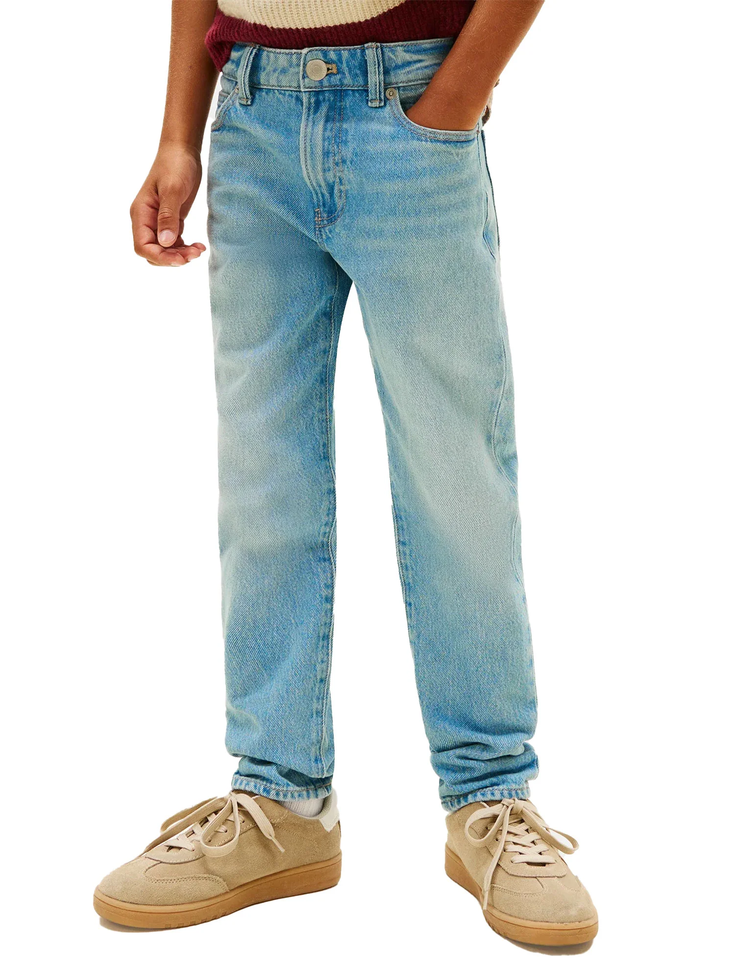Jeans Tommy Hilfigher Bambino straight denim chiaro - Image 2
