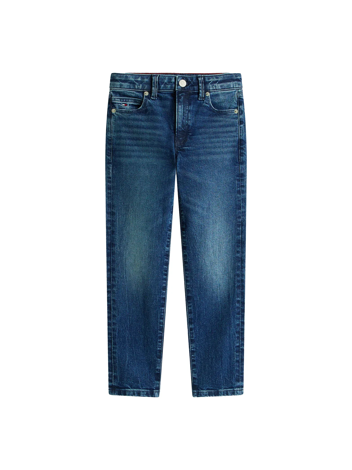 Jeans Tommy Hilfigher Bambino straight denim scuro
