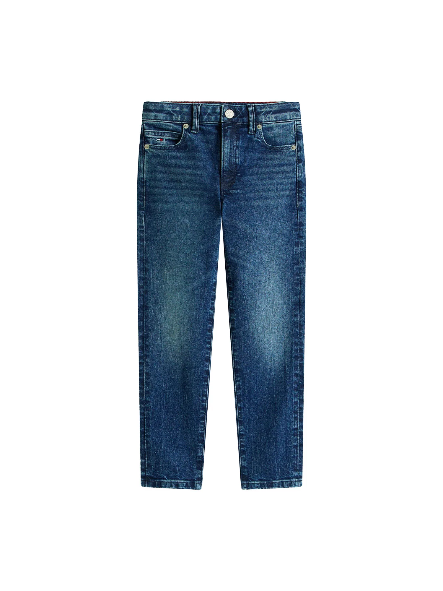 Jeans Tommy Hilfigher Ragazzo straight denim scuro