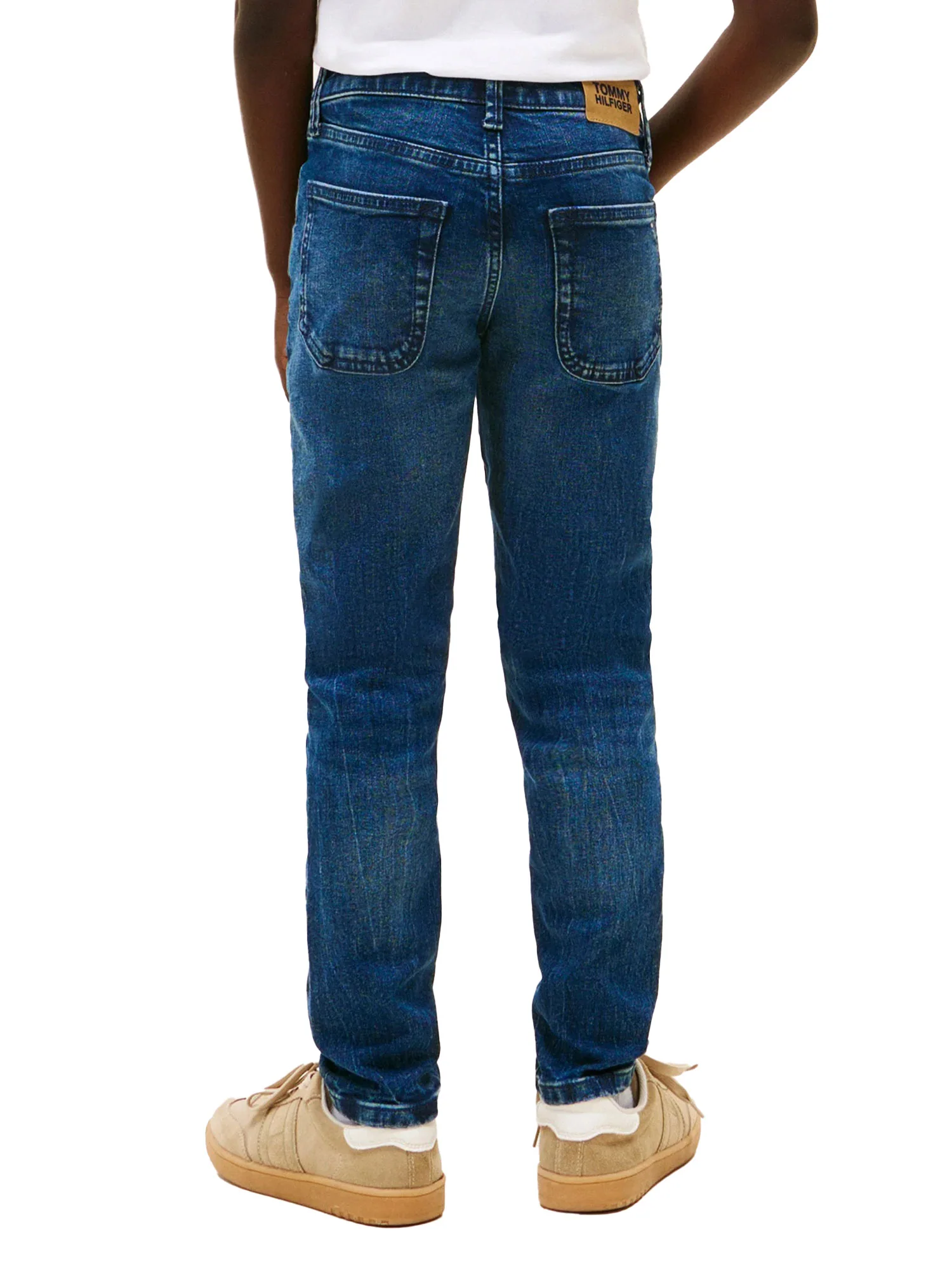 Jeans Tommy Hilfigher Ragazzo straight denim scuro - Image 3