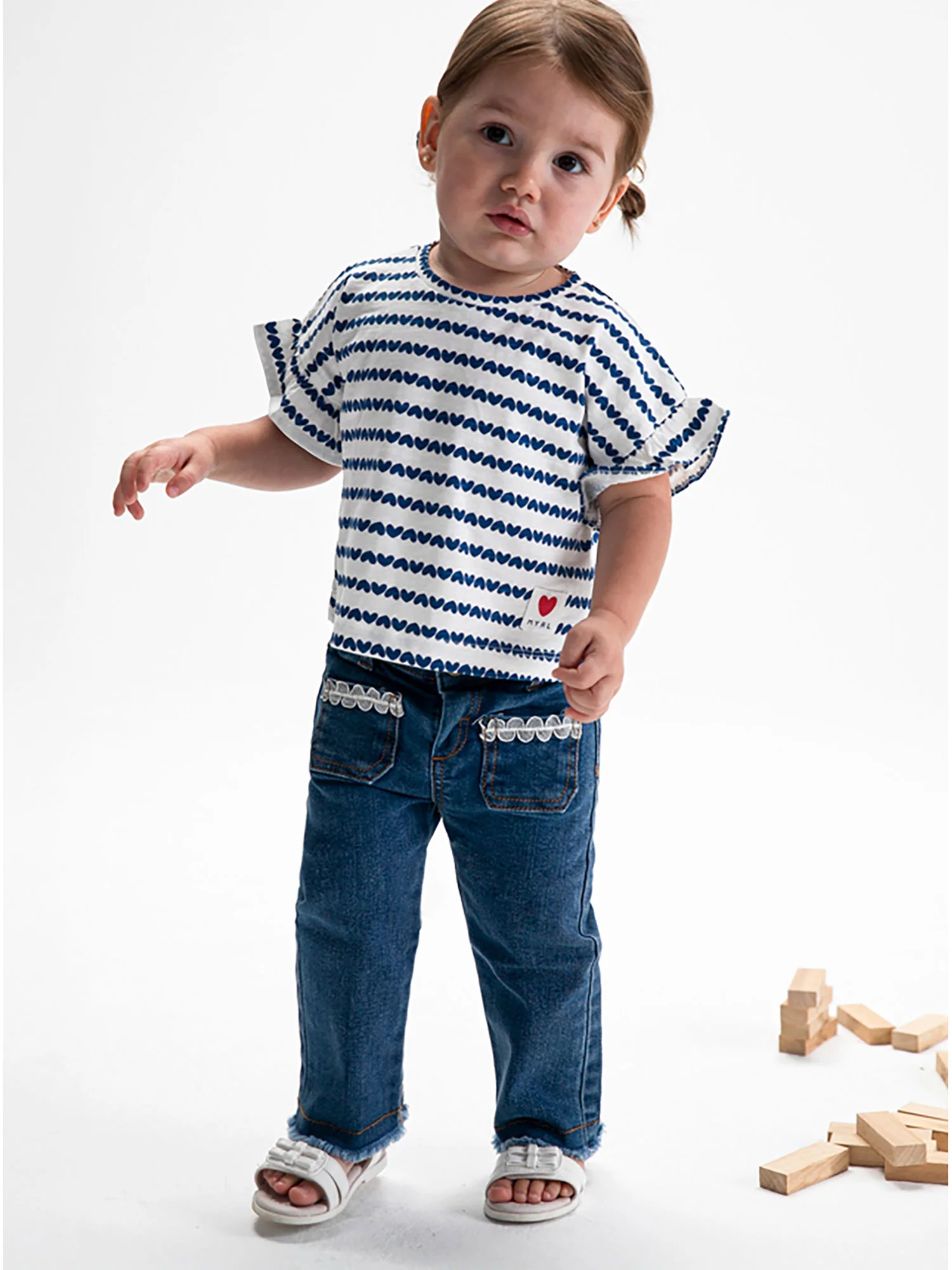 Jeans Mayoral Bambina stretch denim scuro - Image 4