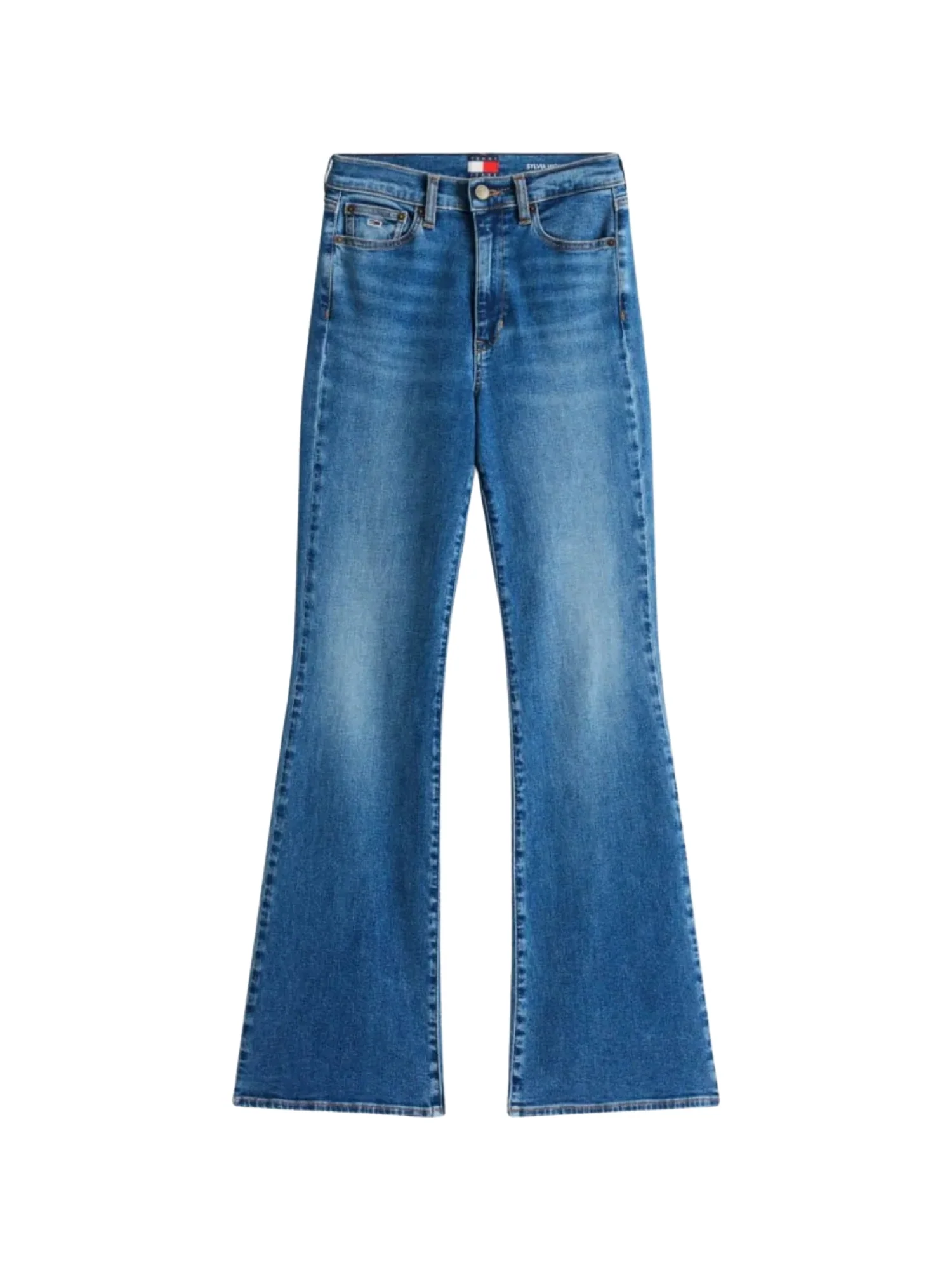 Pantalone Tommy Jeans modello sylvia hgh zampa denim medio - Image 4
