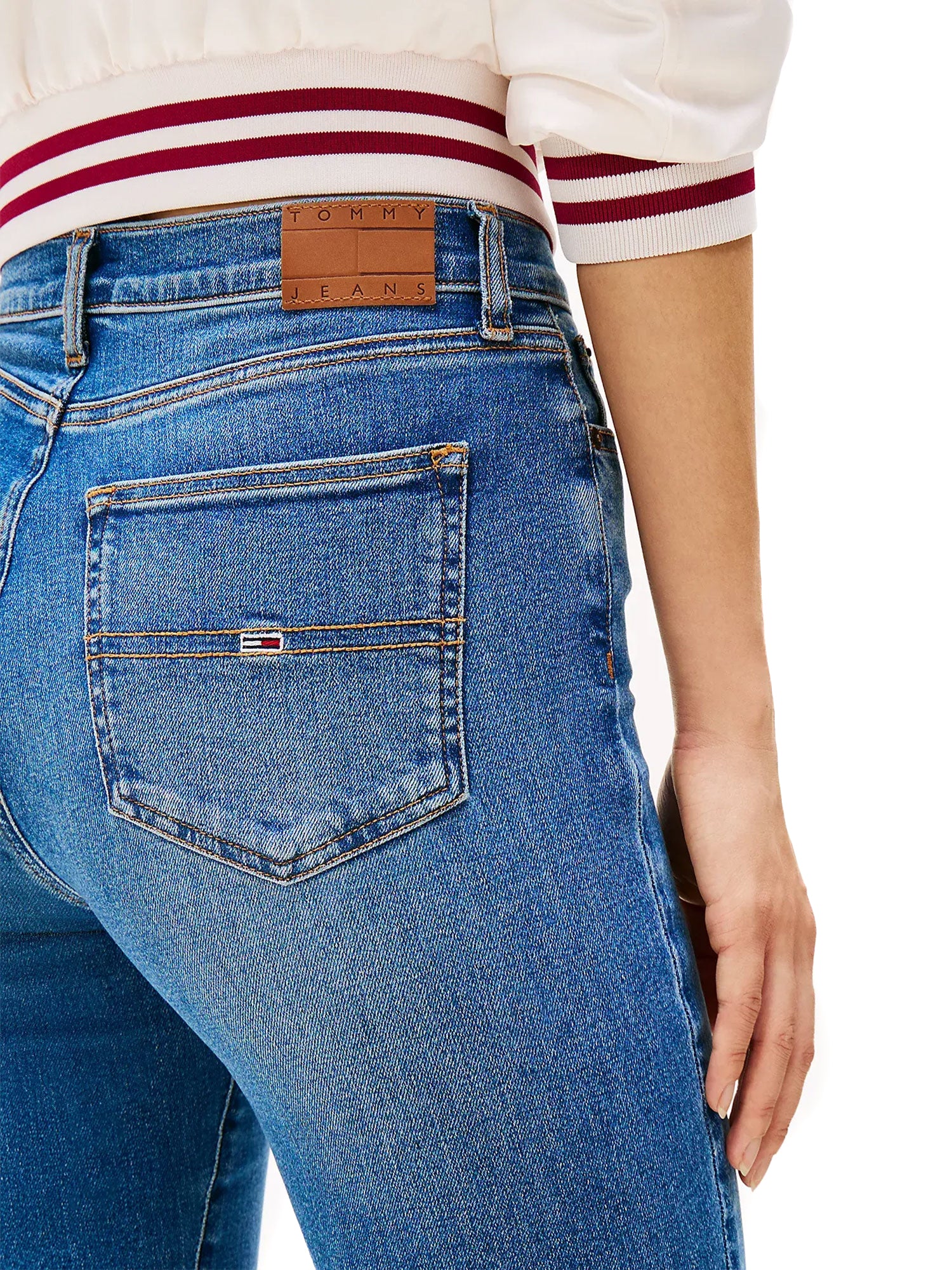 Jeans Sylvia a zampa denim medio - Image 3