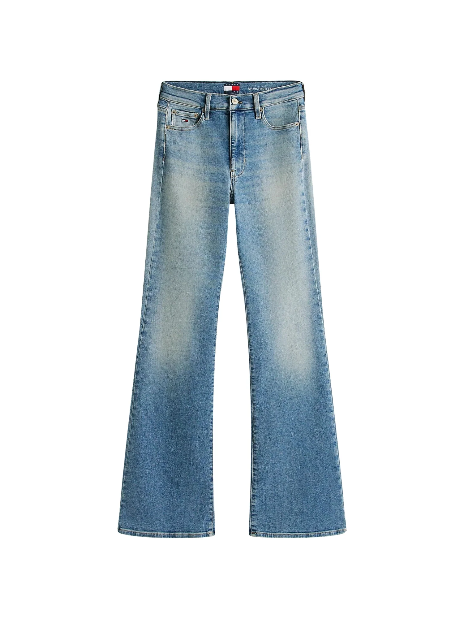 Pantalone Tommy Jeans modello sylvia high flare denim medio - Image 4