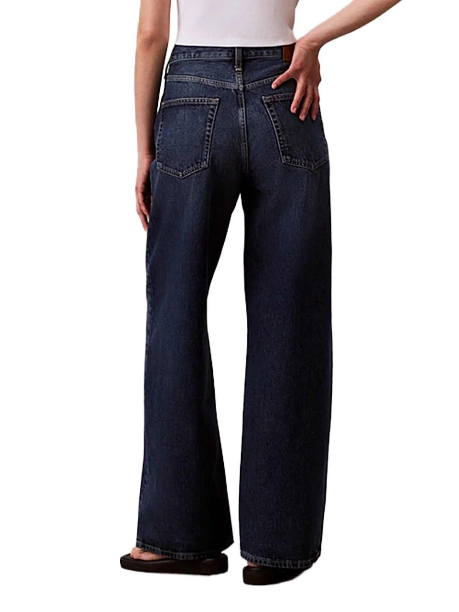 Jeans Calvin Klein Donna modello the wide leg
 Denim scuro - Image 2