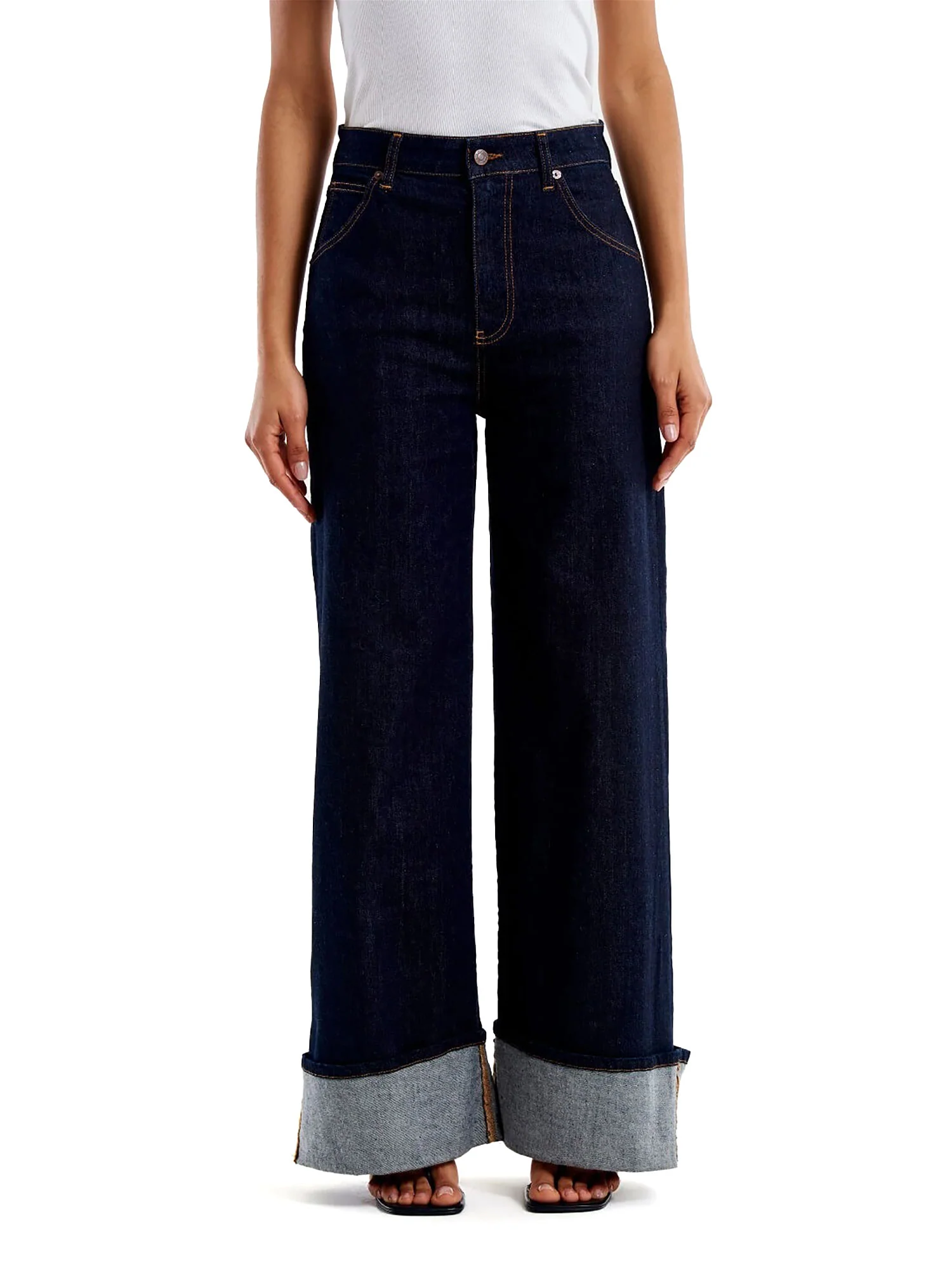 Jeans wide fit denim scuro