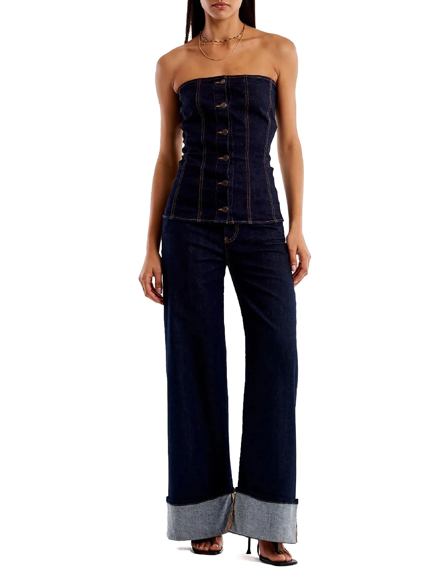 Jeans wide fit denim scuro - Image 3