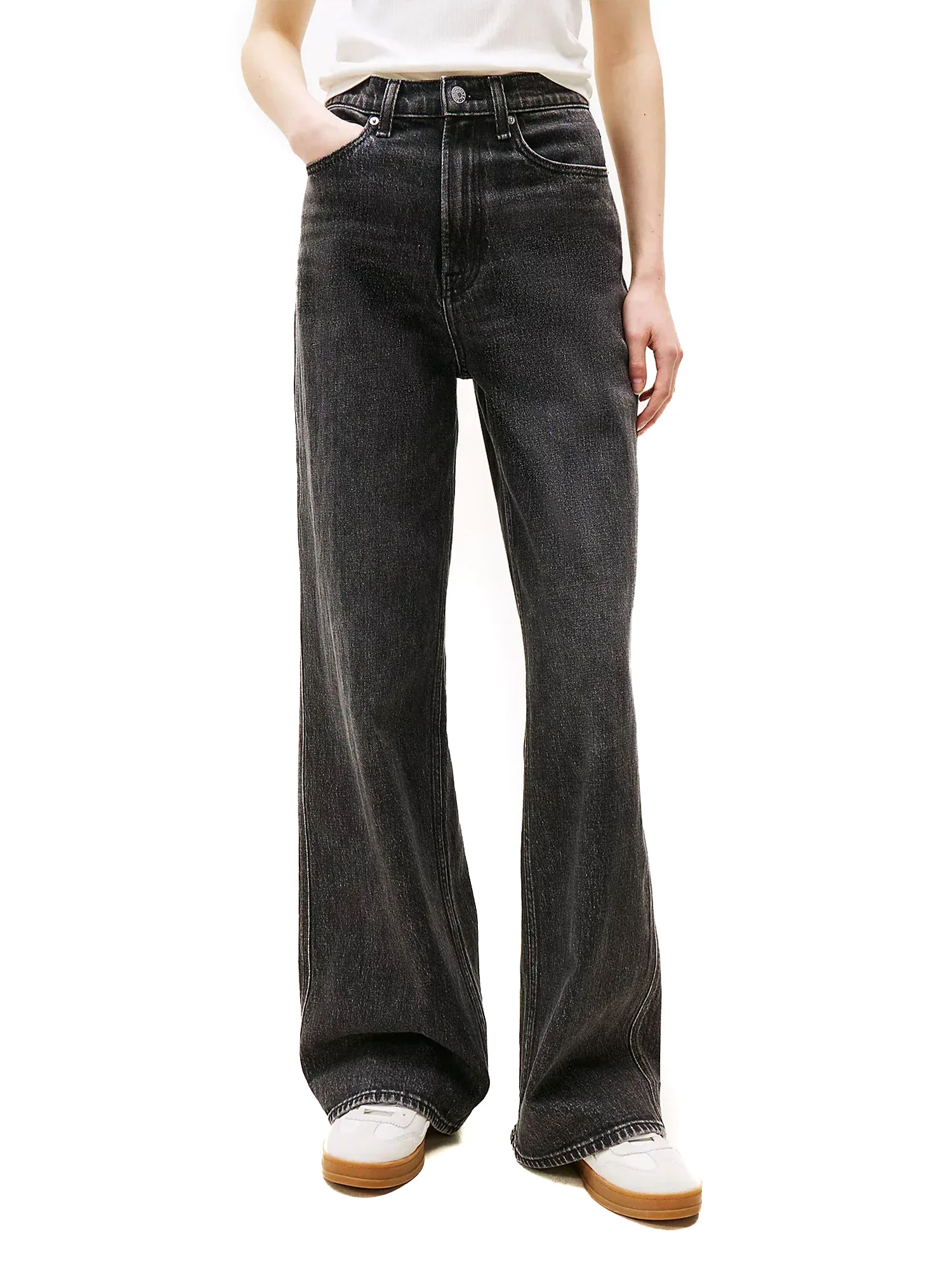jeans Claire a zampa denim black