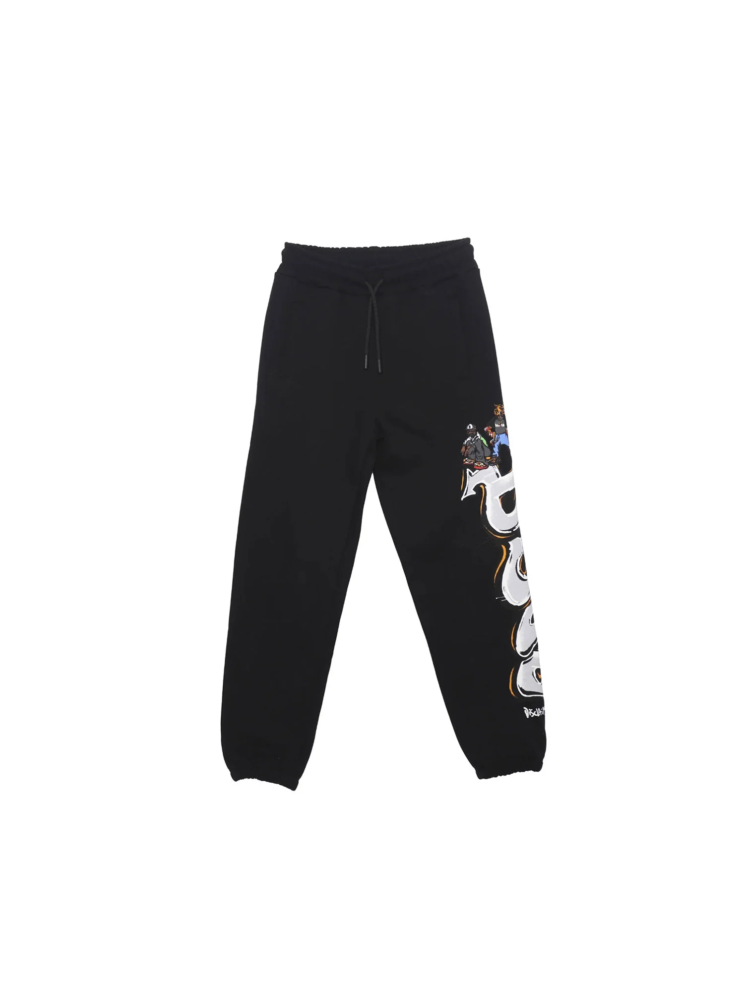 Pantalone jogging maxi stampa nero