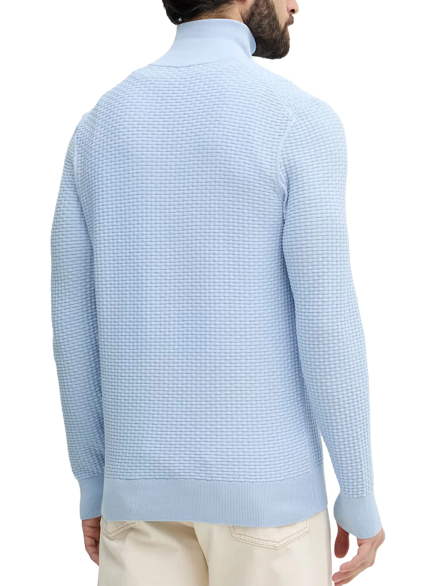 Lupetto Boss uomo con mezza zip H-Ulicio blu - Image 2
