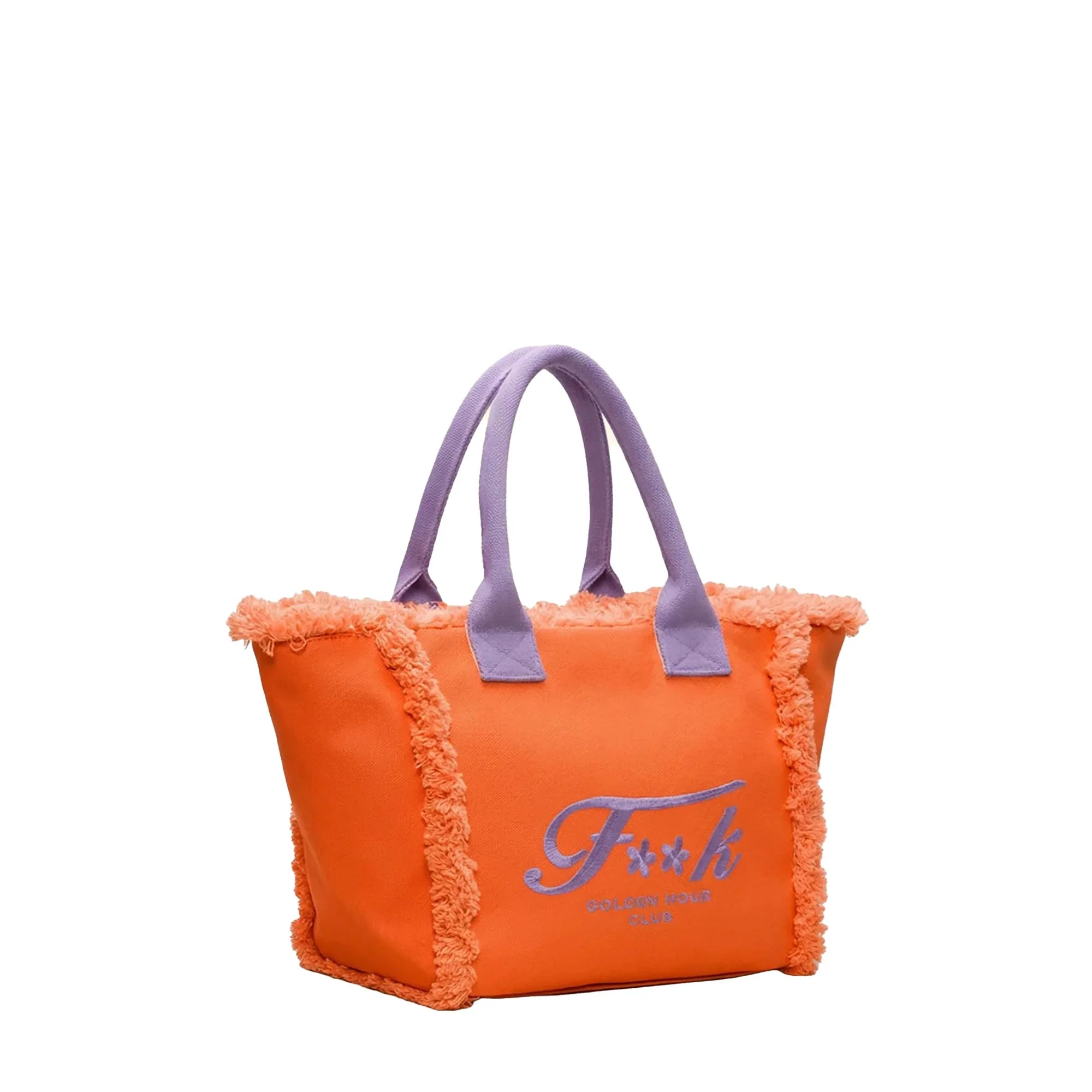 Borsa mare maxi F**k Donna viola/arancio - Image 2