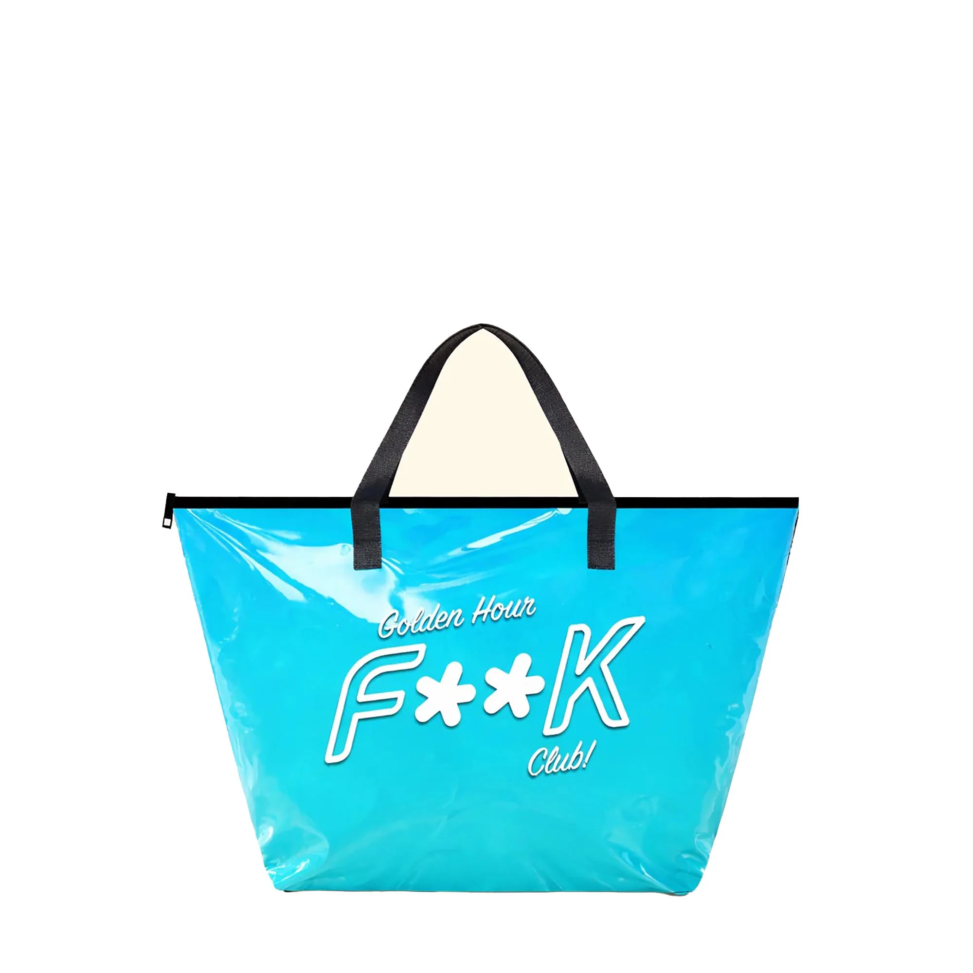 Borsa mare maxi F**k Donna stampa turchese