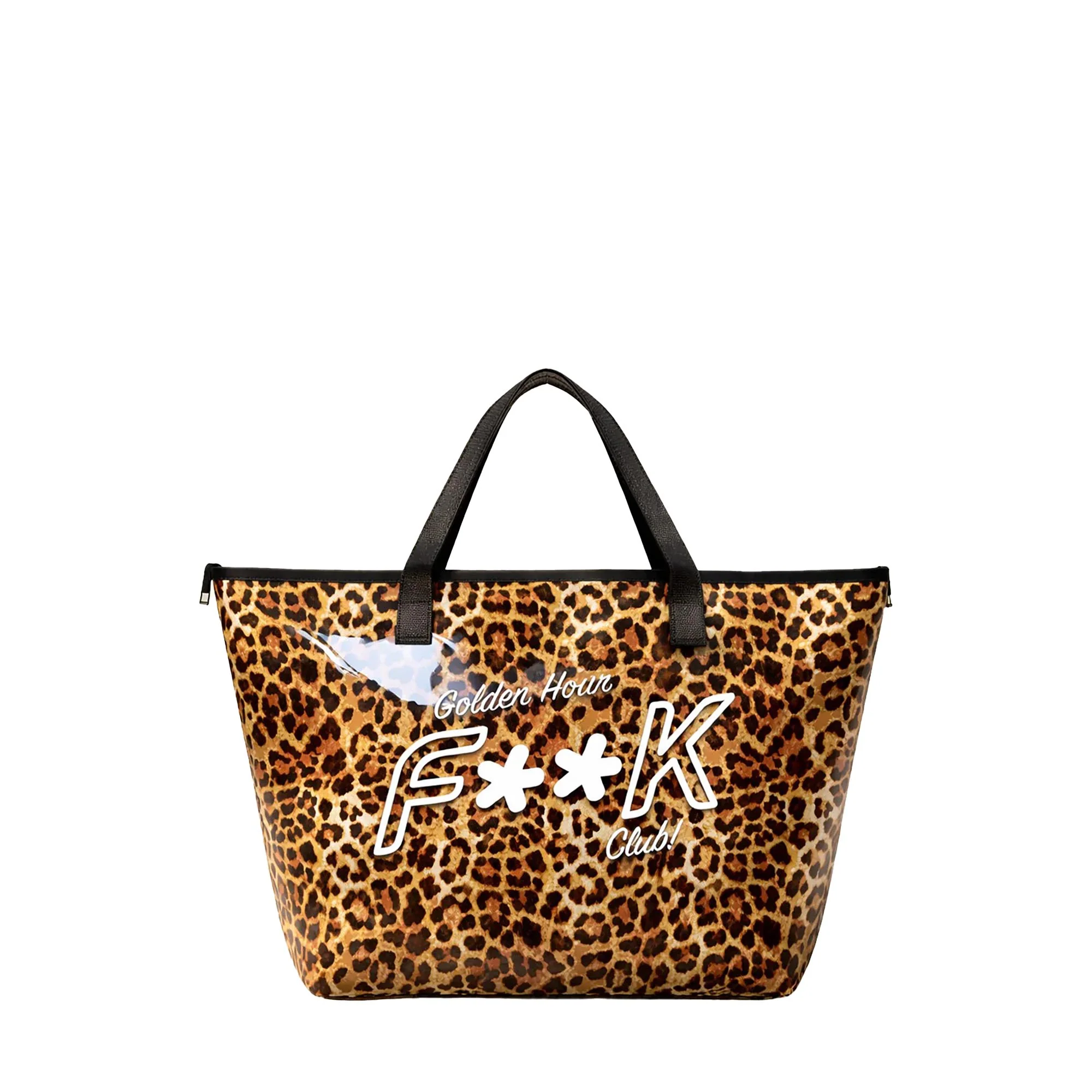 Borsa mare maxi F**k Donna fantasia maculata