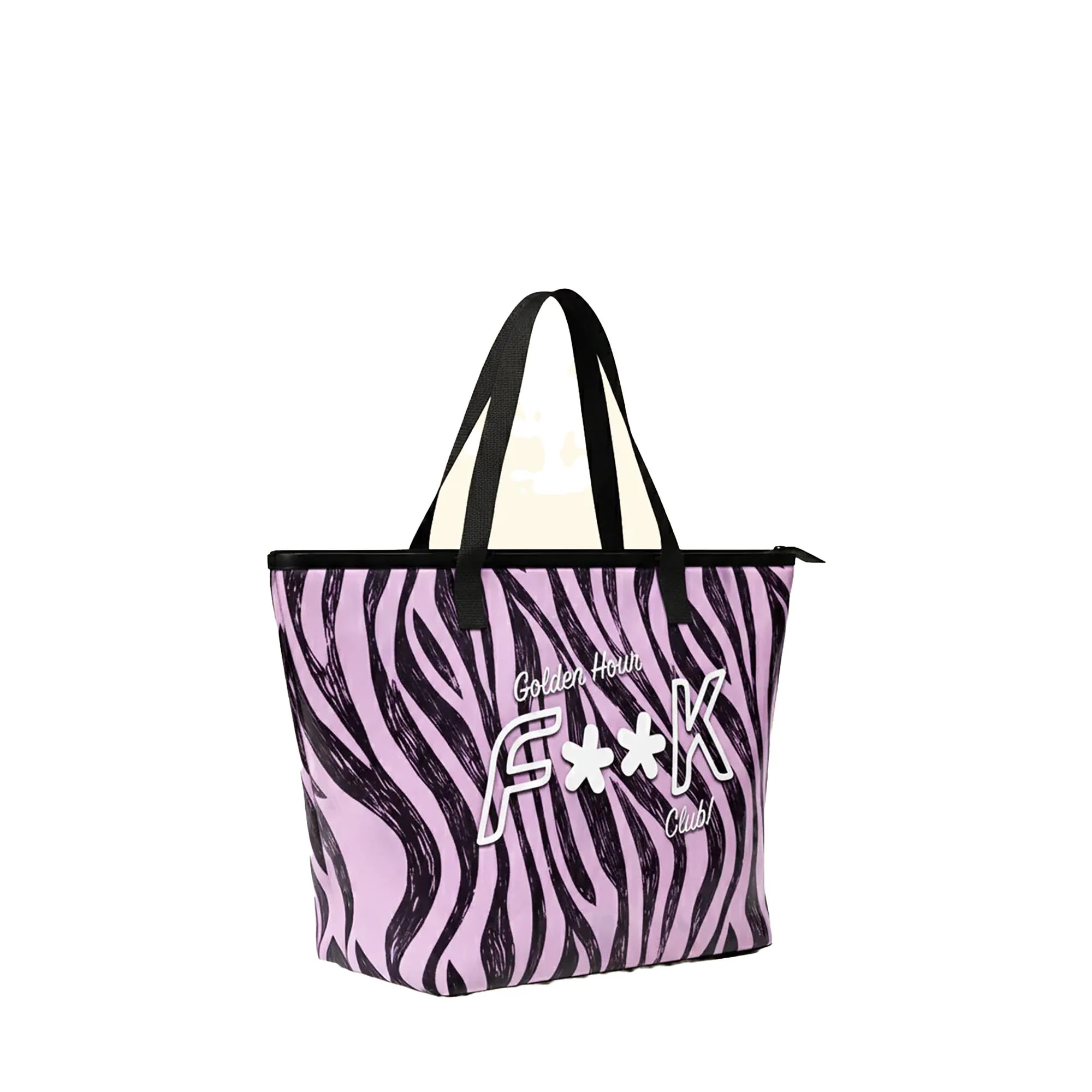 Borsa mare maxi F**k Donna fantasia zebrata rosa - Image 2