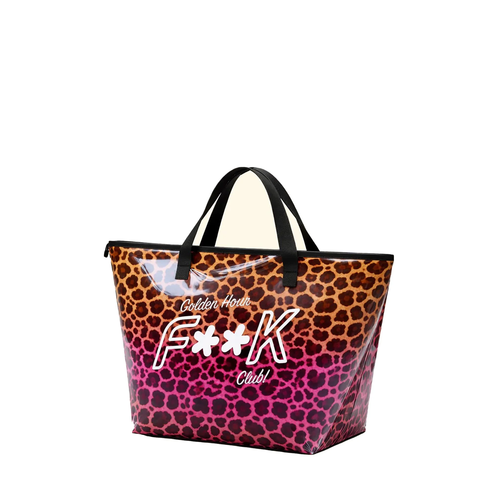 Borsa mare maxi F**k Donna fantasia maculata rosa/arancio - Image 2