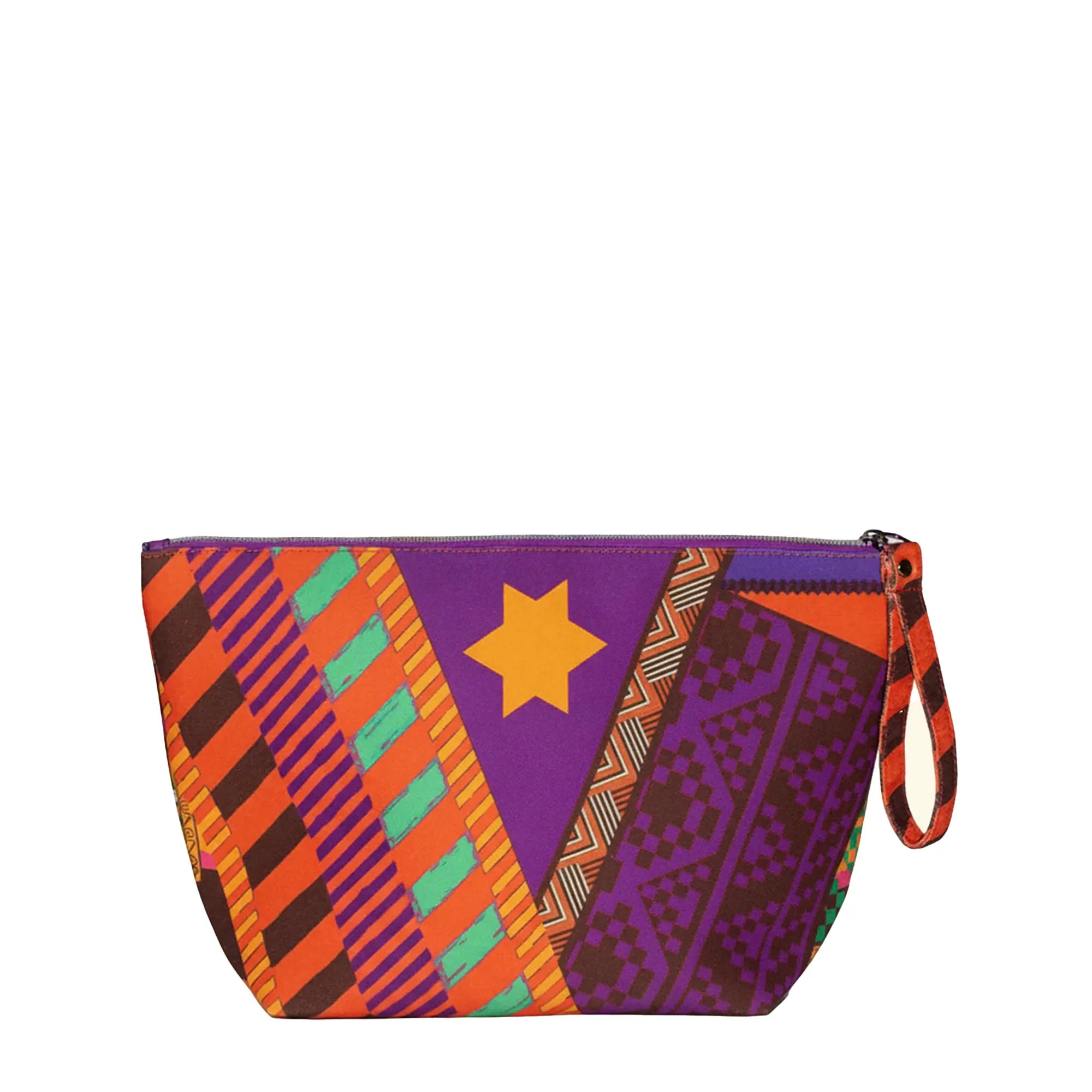 Pochette mare maxi F**k Donna fantasia etnica multicolor - Image 3