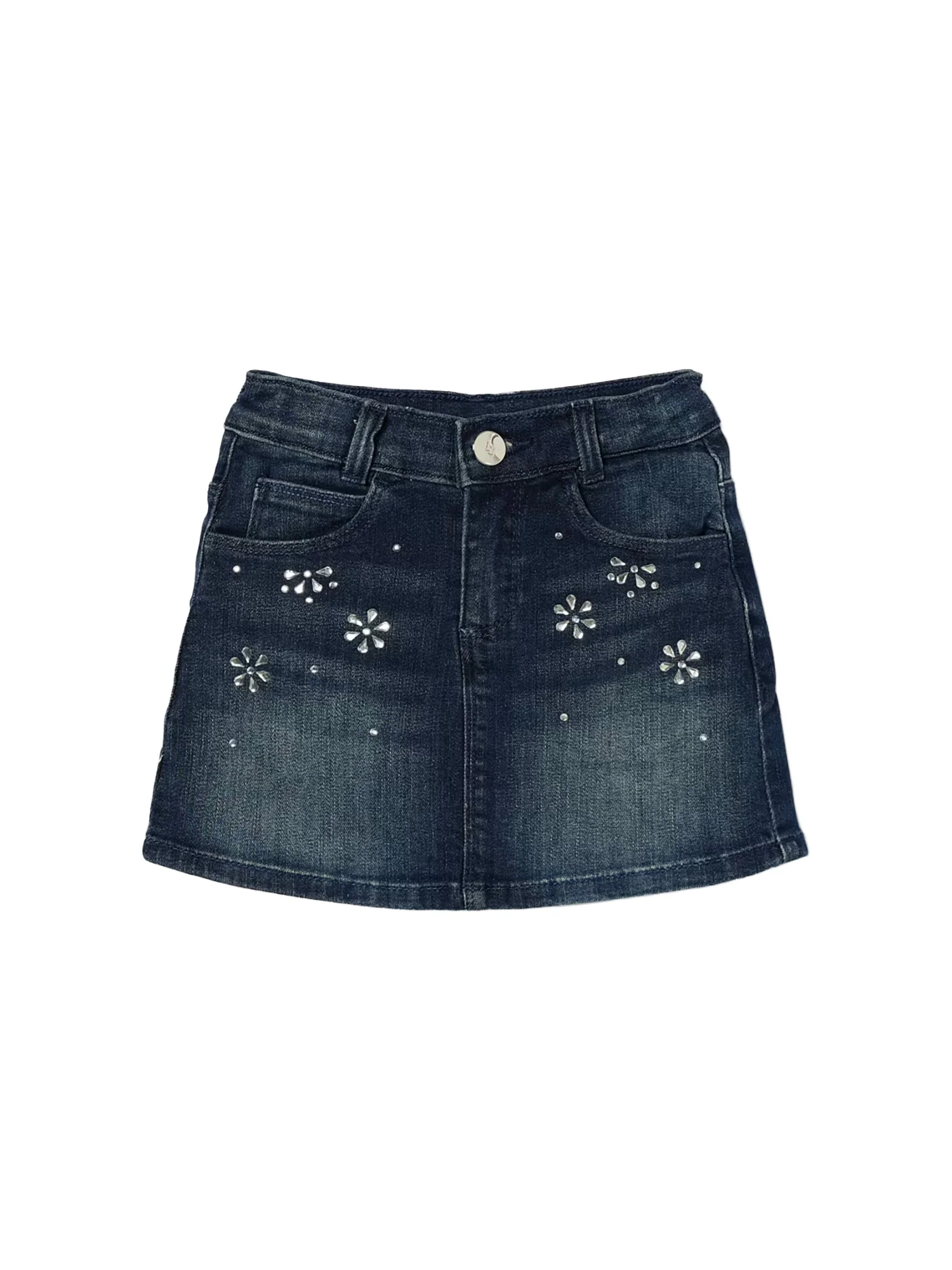 Mini gonna Liu Jo bambina Strass denim scuro