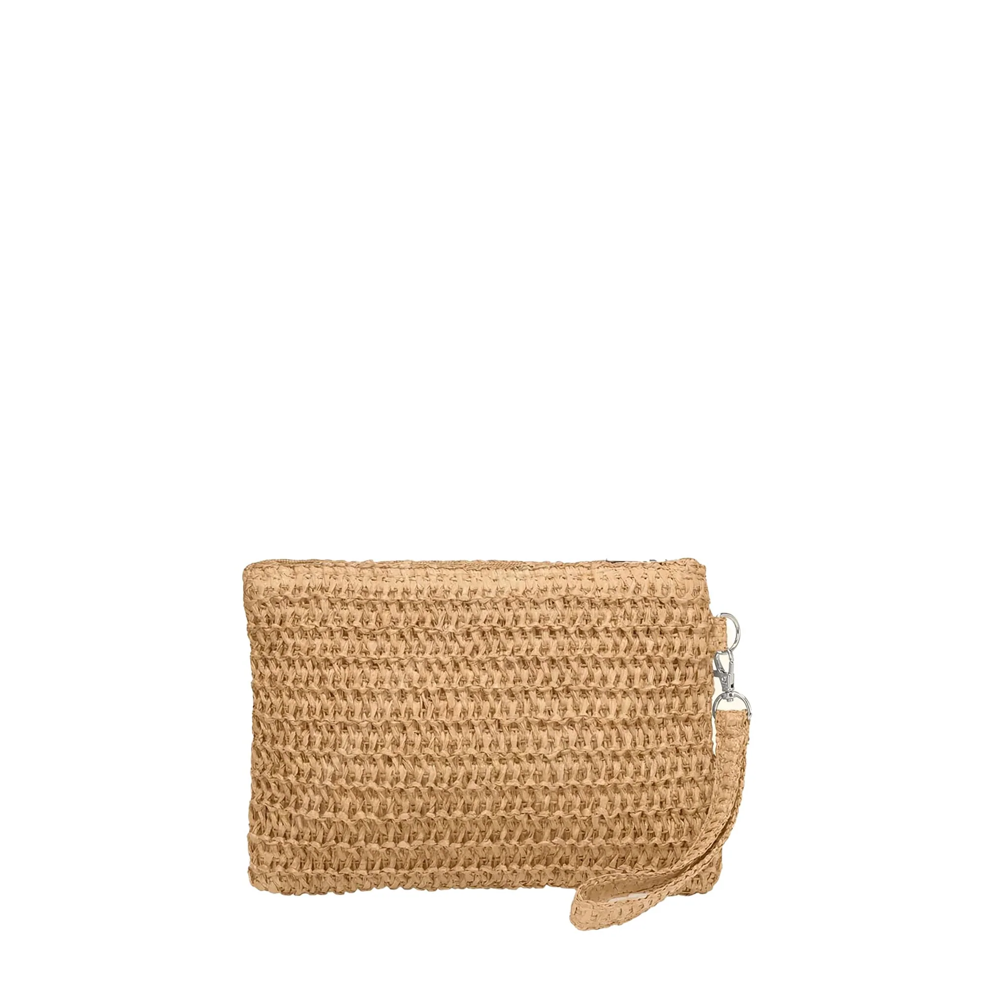 Pochette mare mini F**k Donna in rafia beige - Image 3