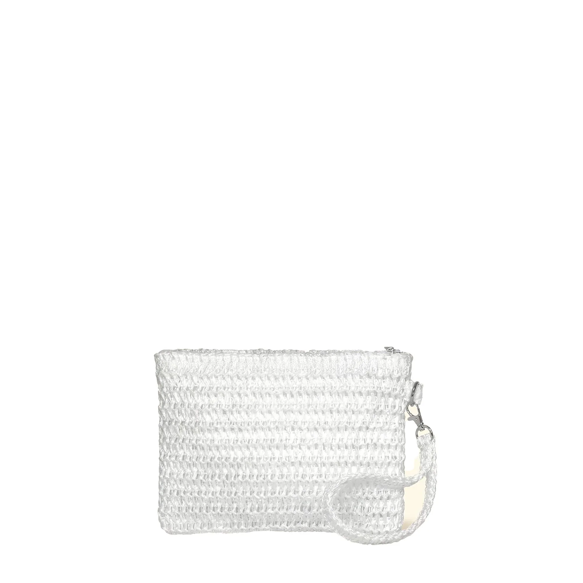 Pochette mare mini F**k Donna in rafia bianco - Image 3
