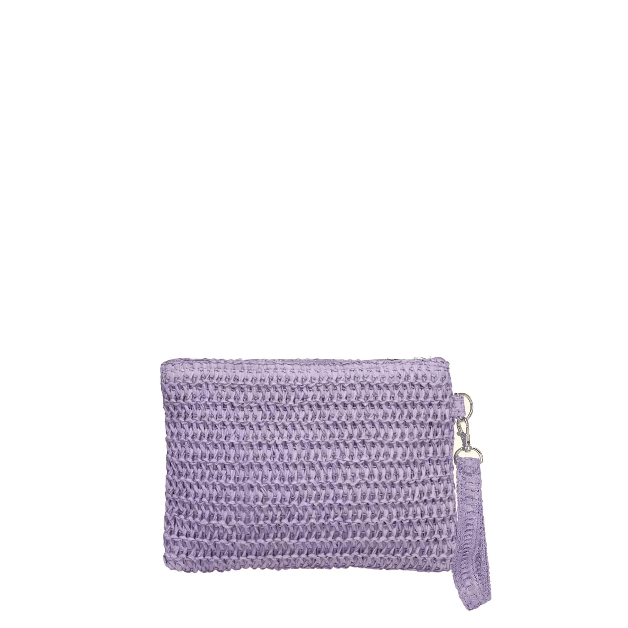 Pochette mare mini F**k Donna in rafia lilla - Image 3