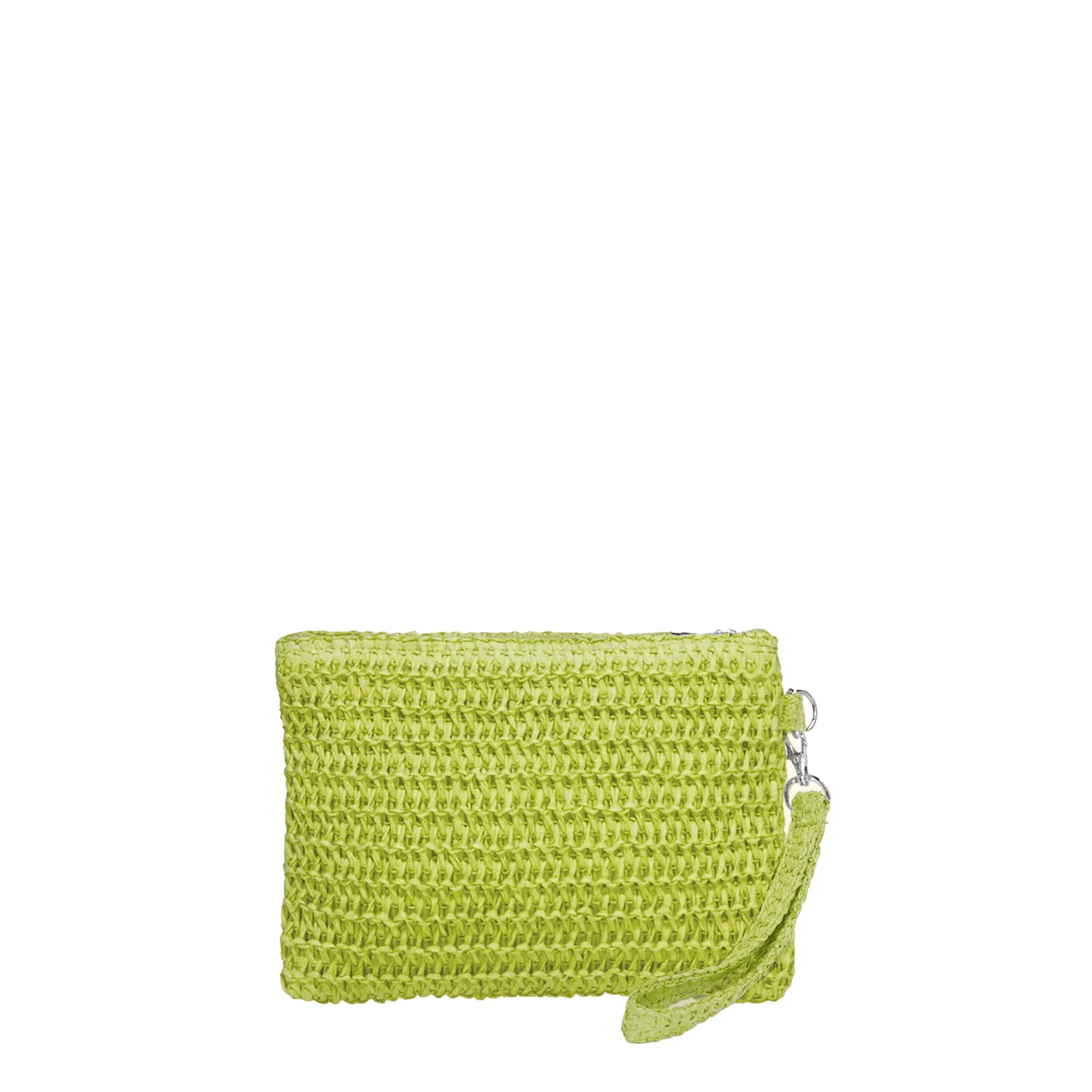 Pochette mare mini F**k Donna in rafia lime - Image 3