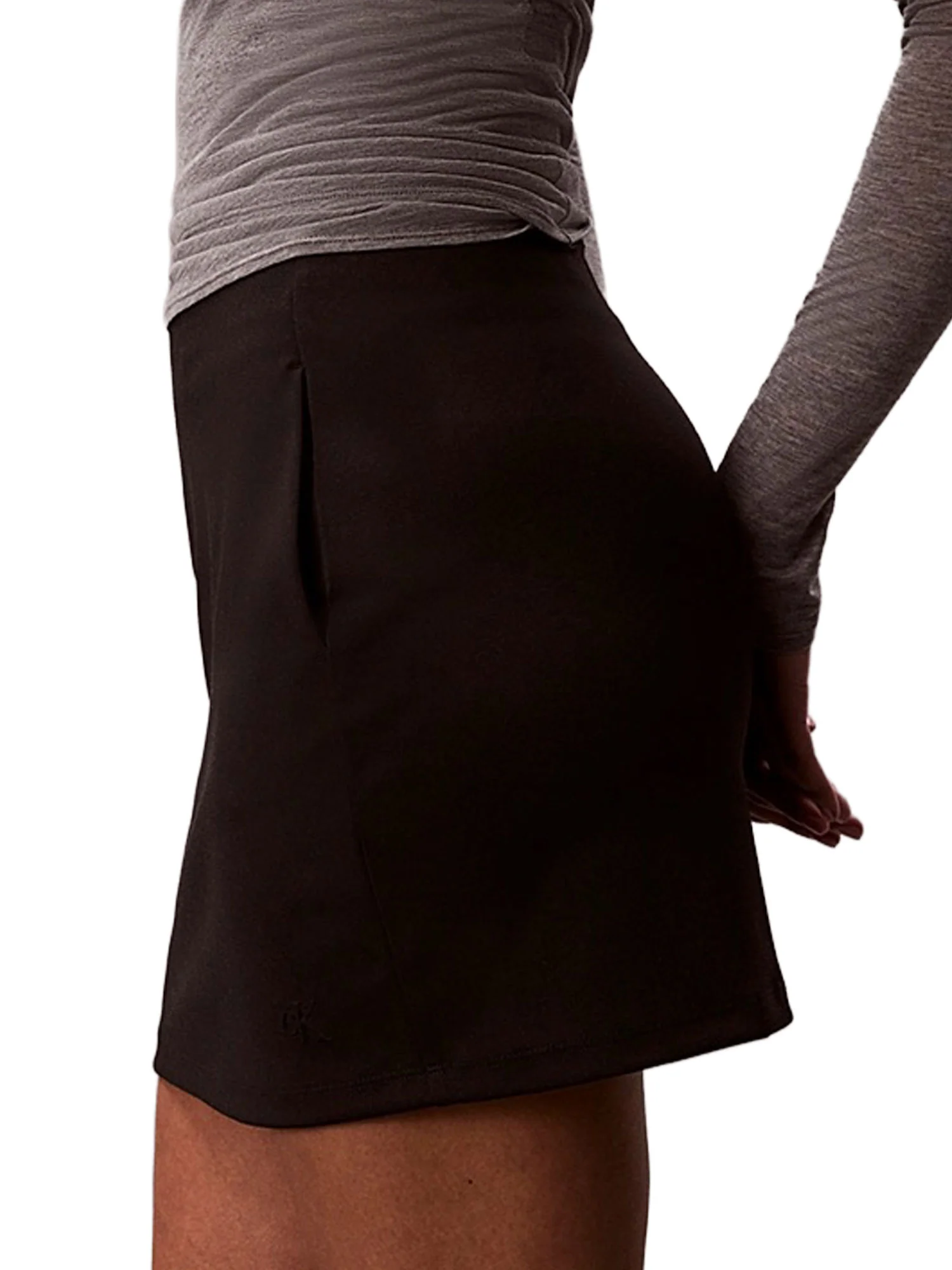 Minigonna Calvin Klein Donna Interlock
 Nero - Image 2
