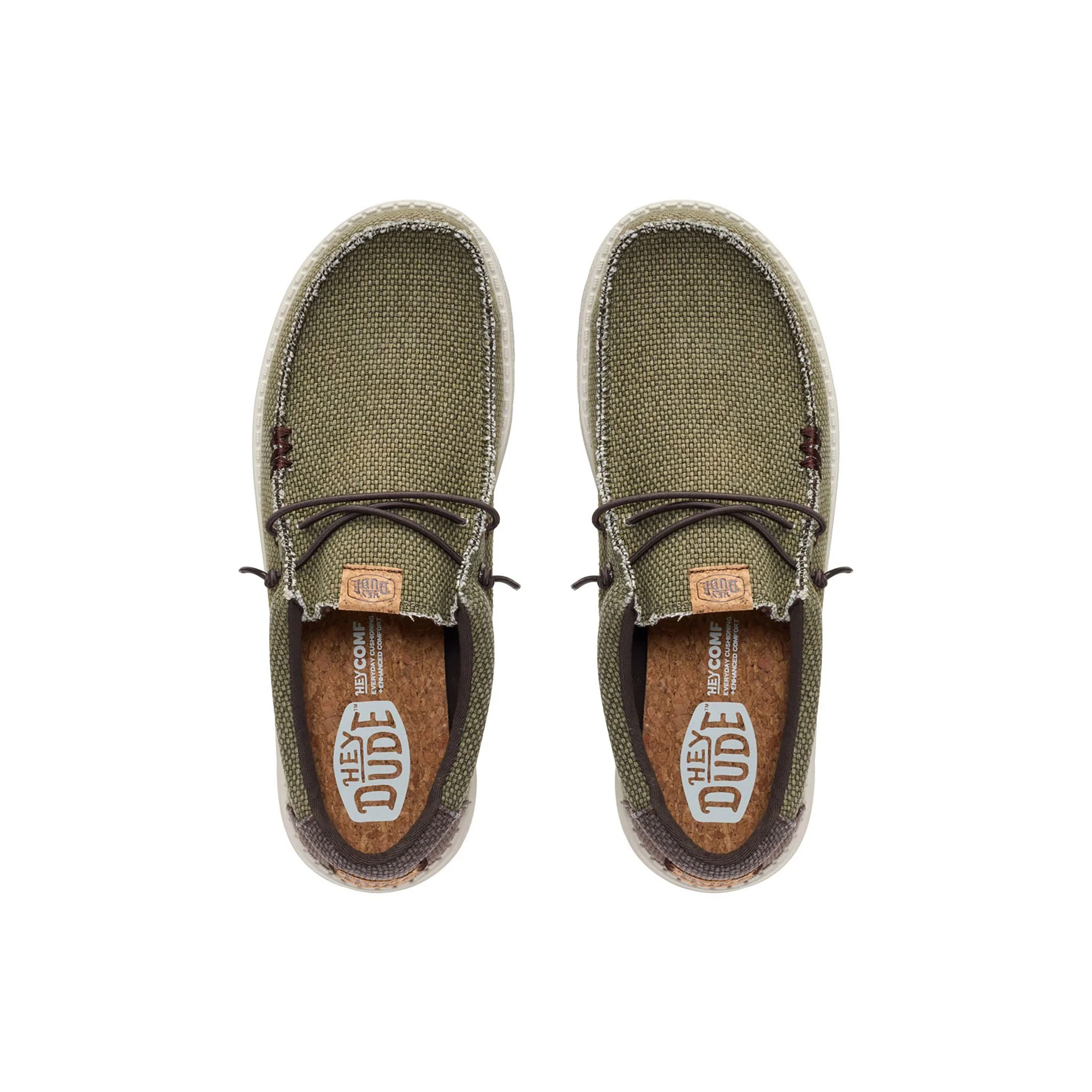 Mocassino Hey Dude uomo Wally Braided oliva - Image 3