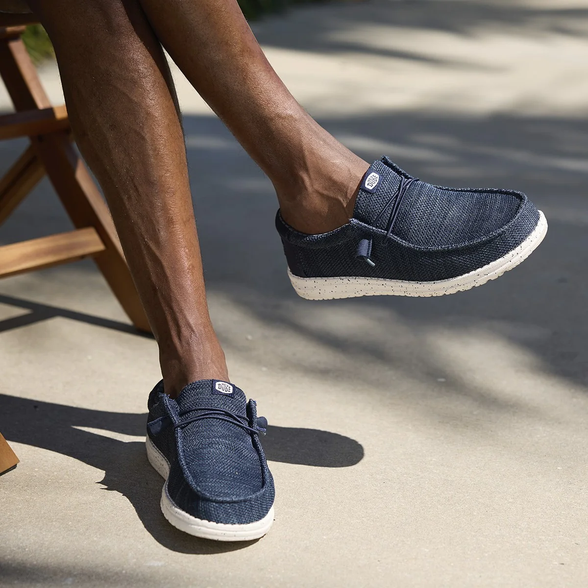 Mocassino Hey Dude uomo Wally Stretch sox blu - Image 5