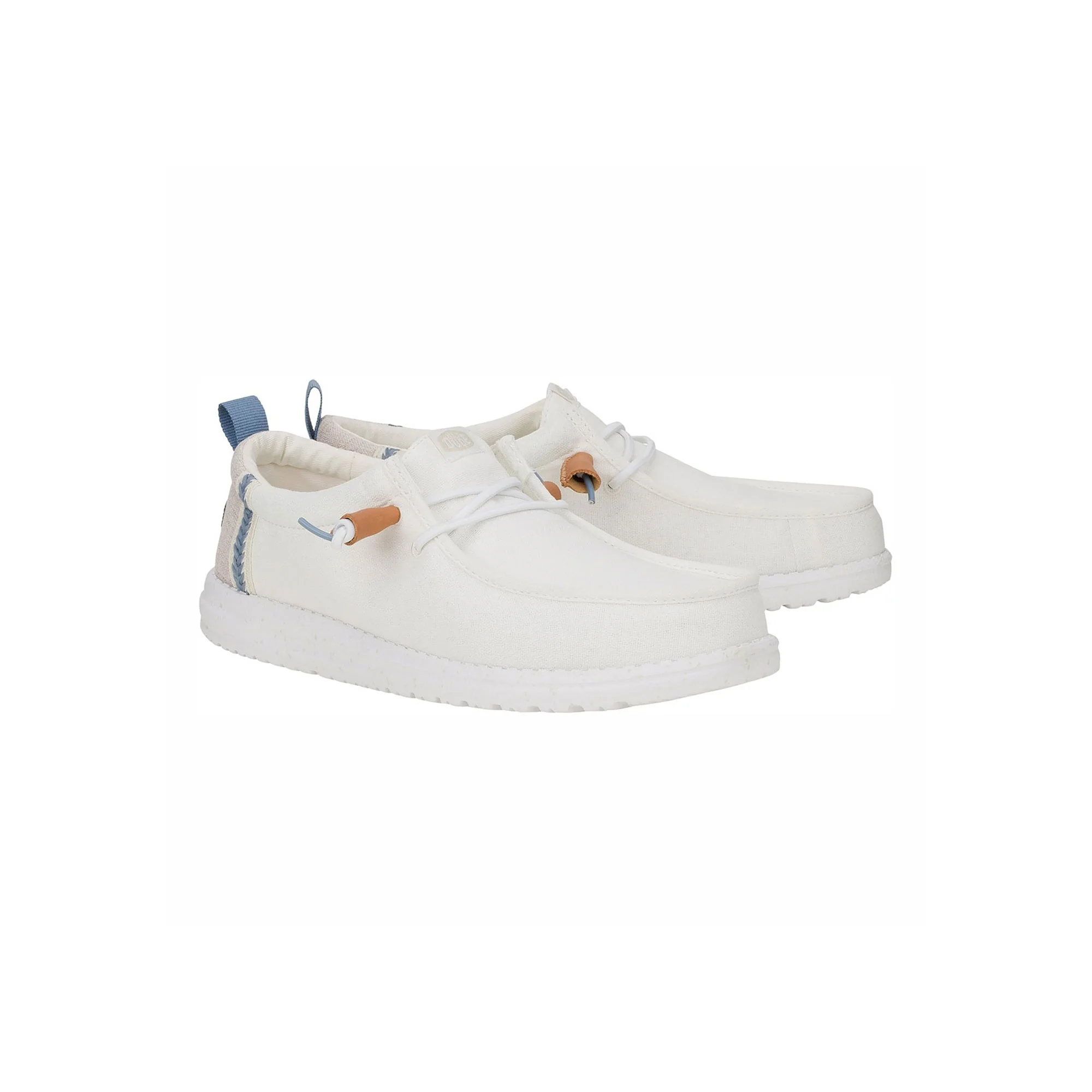 Mocassino Hey Dude uomo Wally Summer linen bianco - Image 4