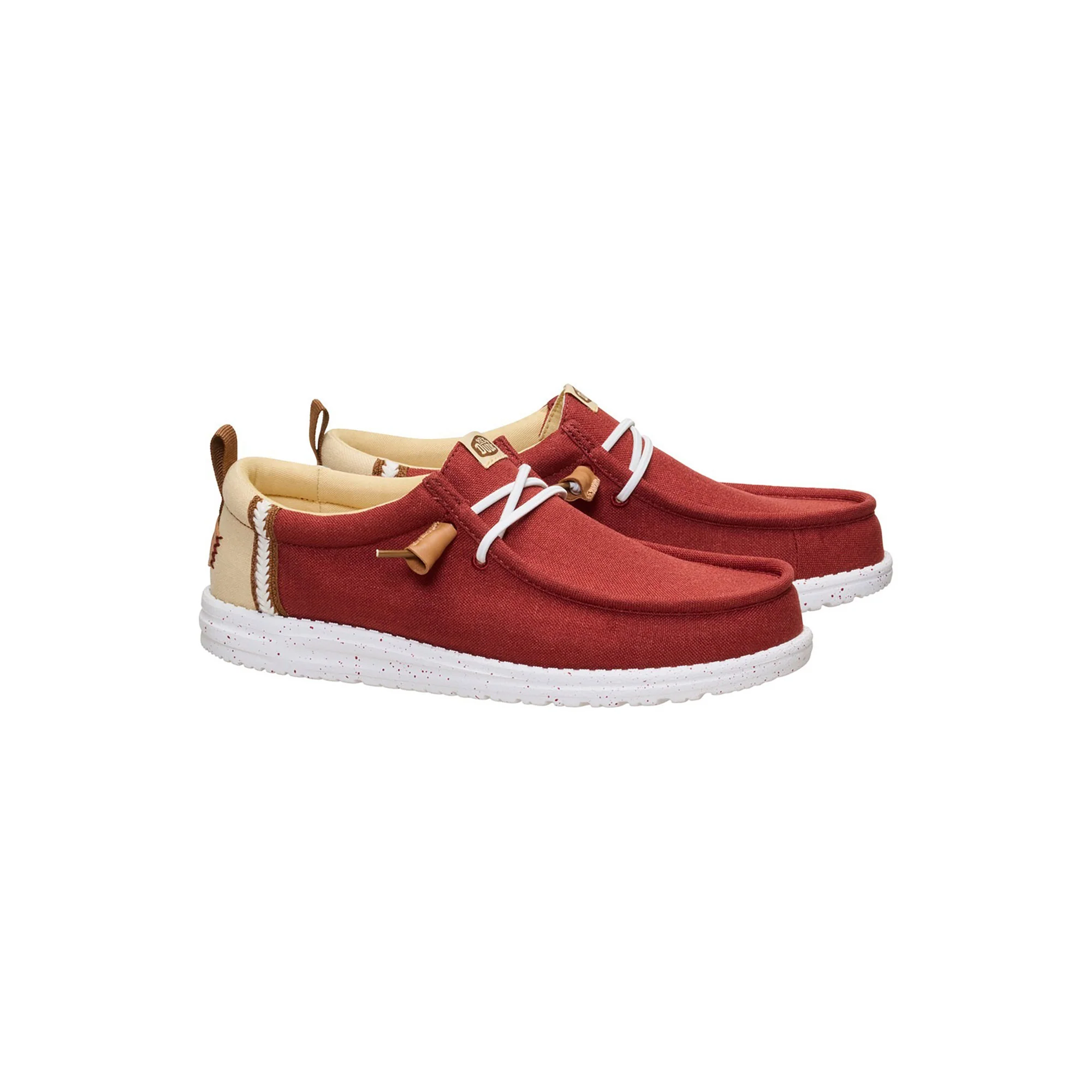 Mocassino Hey Dude uomo Wally Summer linen burnt red - Image 3