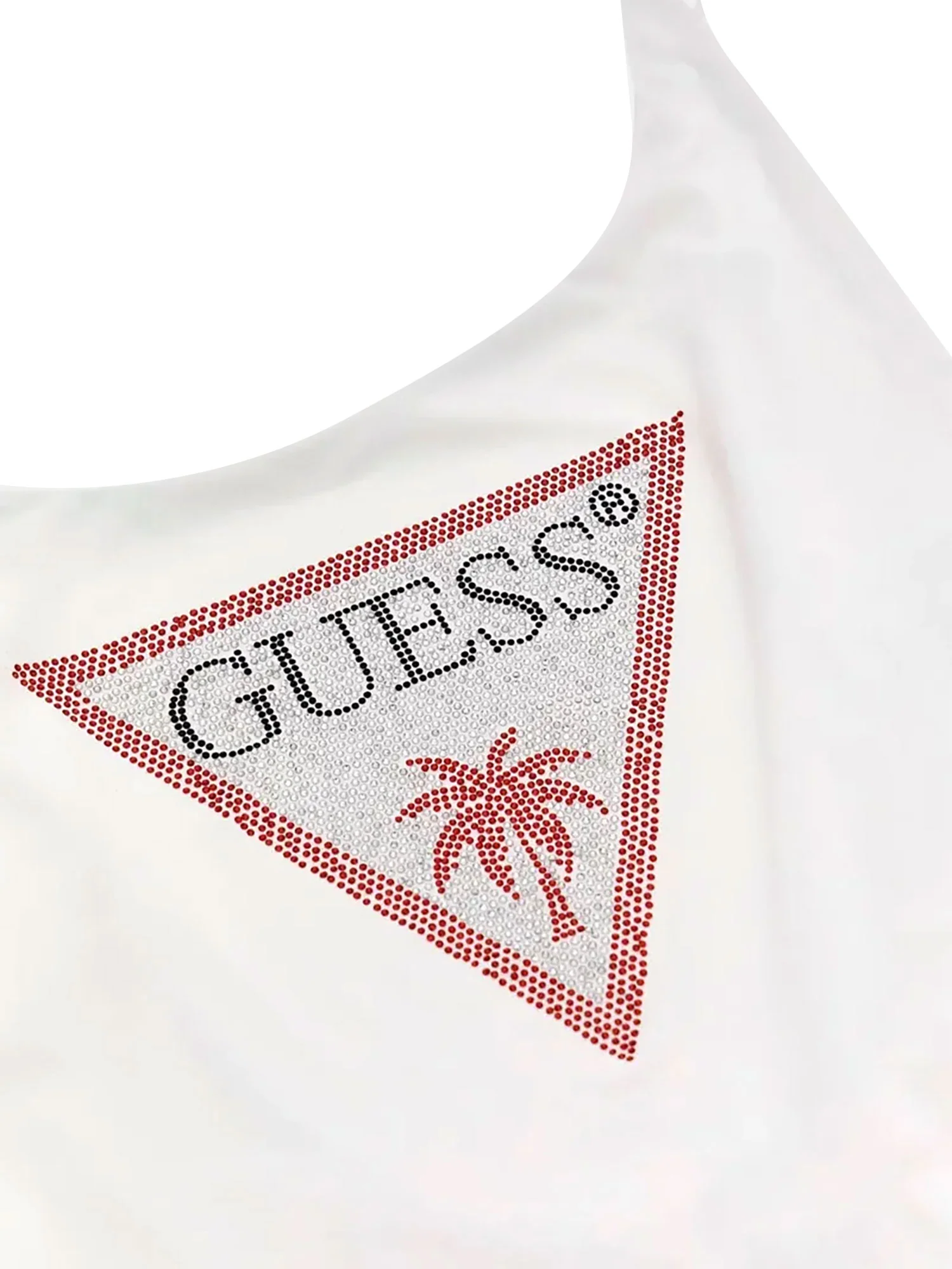 Monokini Guess Donna rhinestone triangle bianco - Image 4