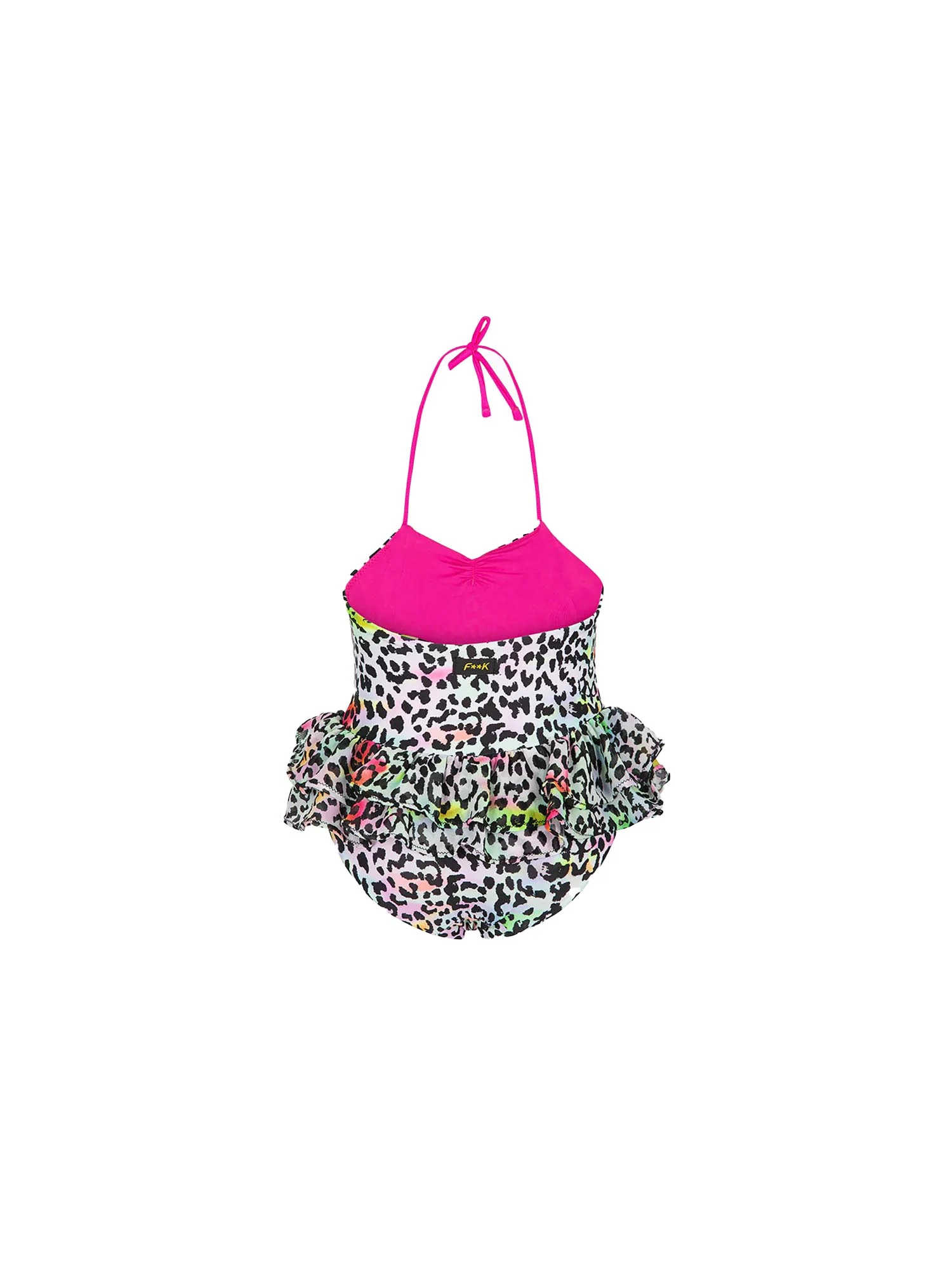 Monokini F**k Neonata stampato fantasia leopard multi - Image 2