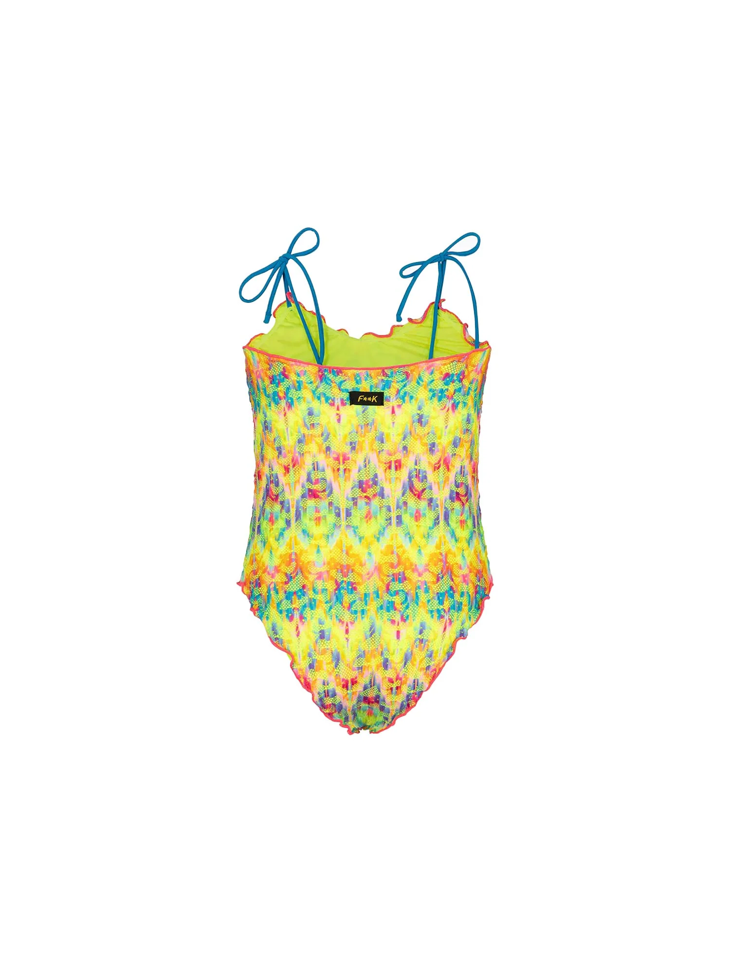 Monokini F**k Bambina stampato fantasia giallo multi - Image 2