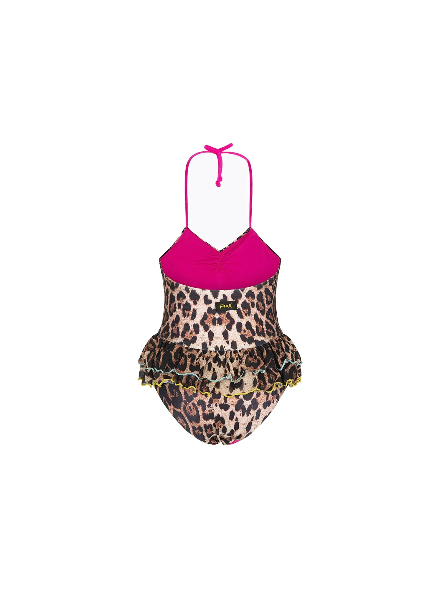 Monokini F**k Neonata stampato leopard multi - Image 2