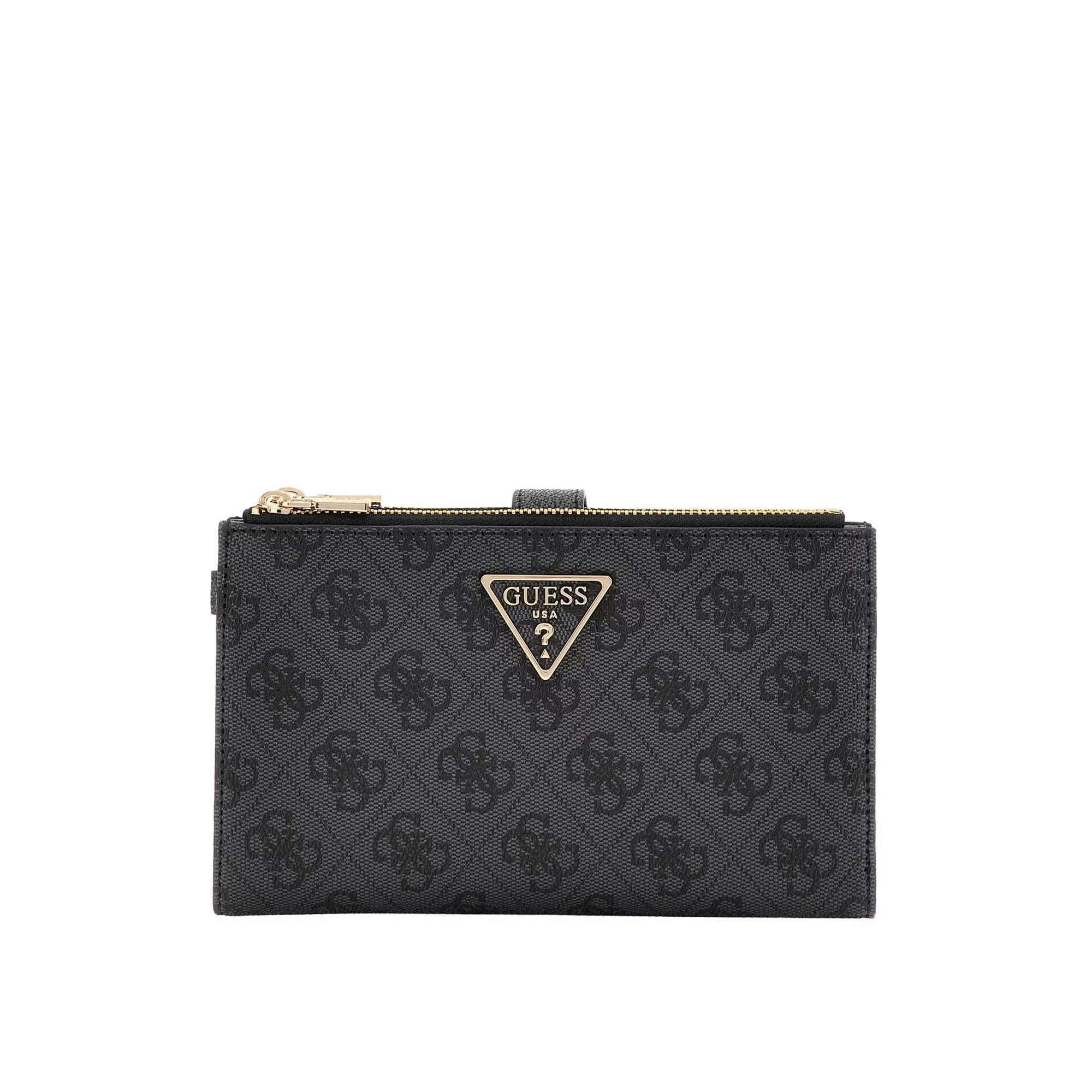 Portafogli Guess donna double zip Laurel II logo coal
