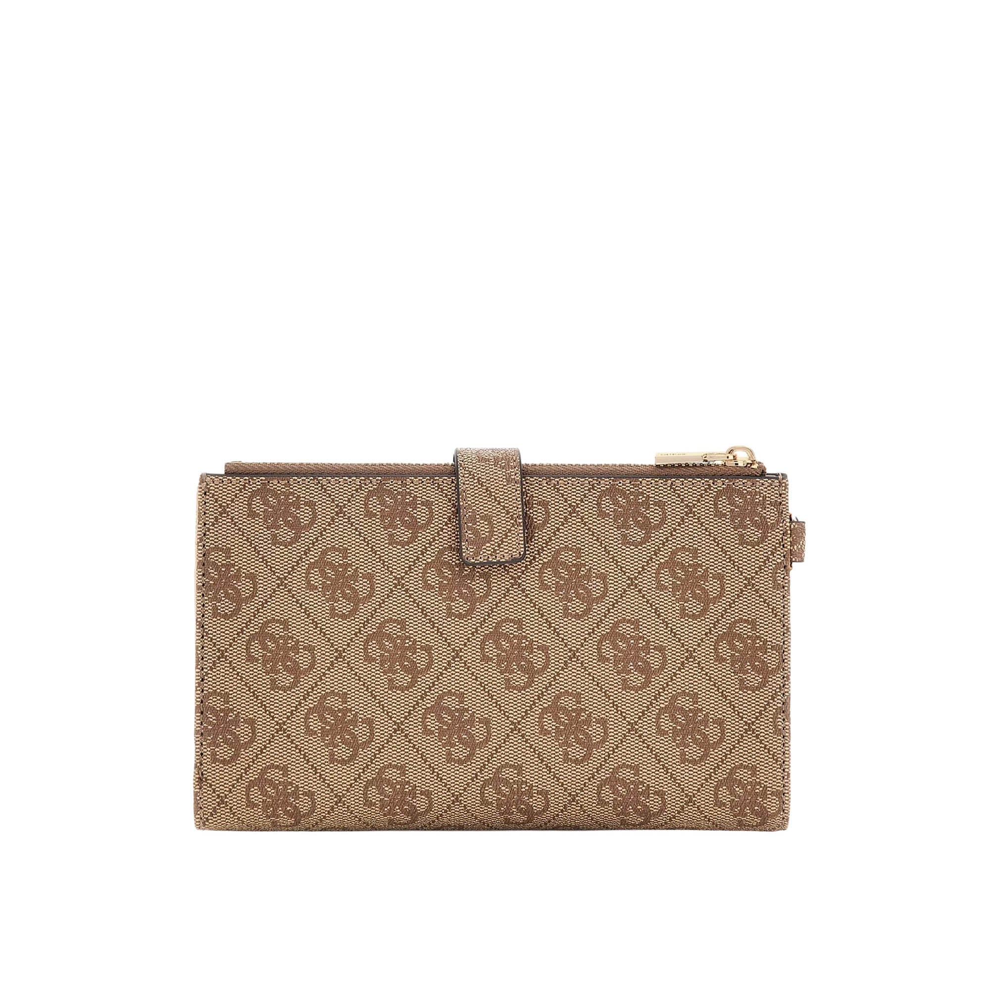 Portafogli Guess donna double zip Laurel II logo latte/moro - Image 2