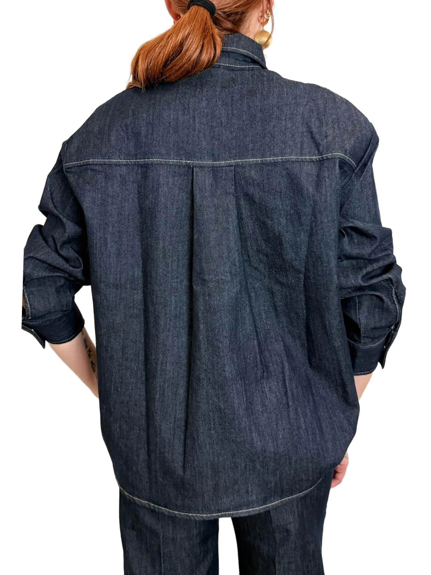 Overshirt Vicolo donna Jeans denim scuro - Image 2