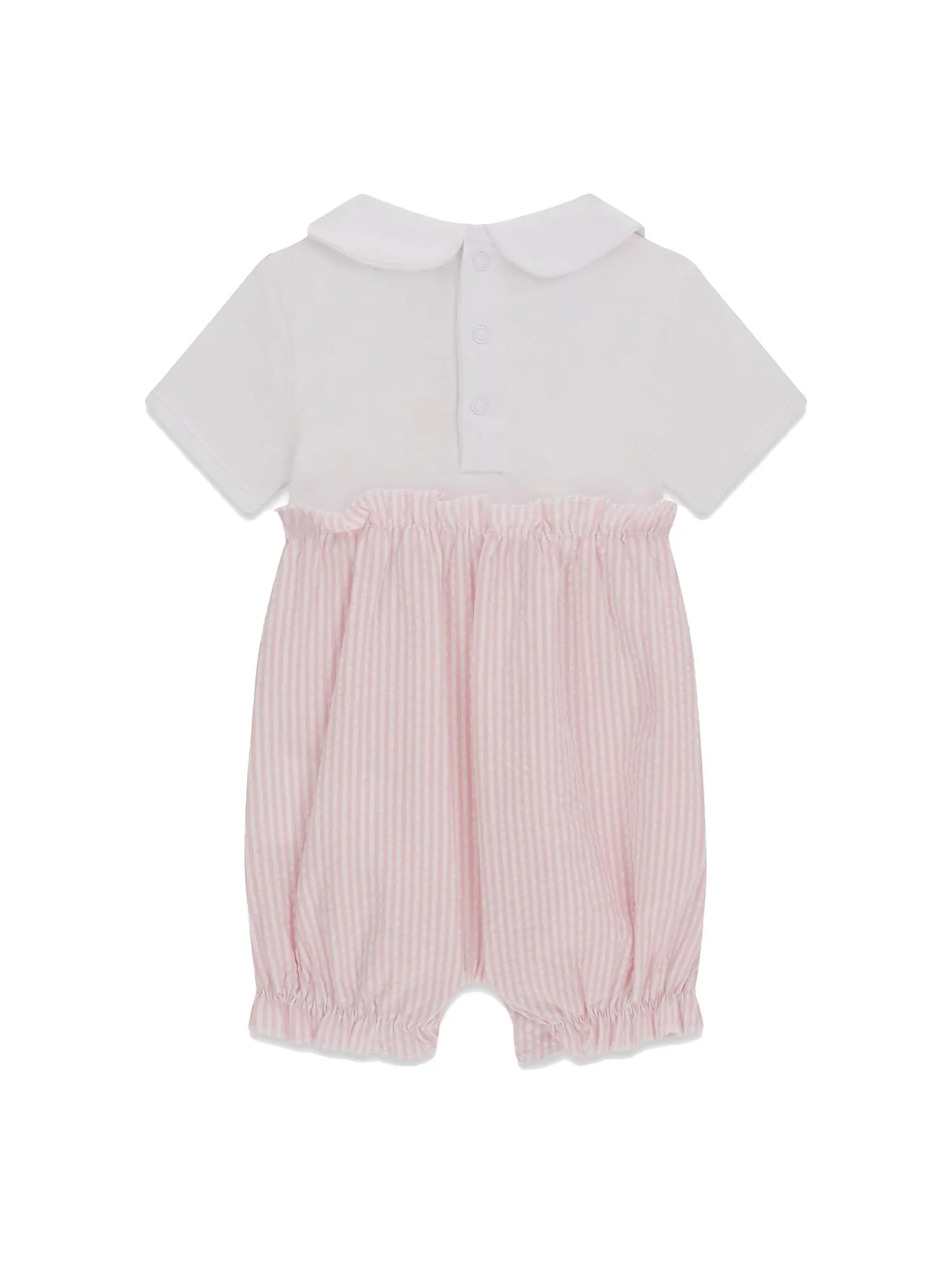 Pagliaccetto Guess Neonata mixed fabric bianco - Image 2