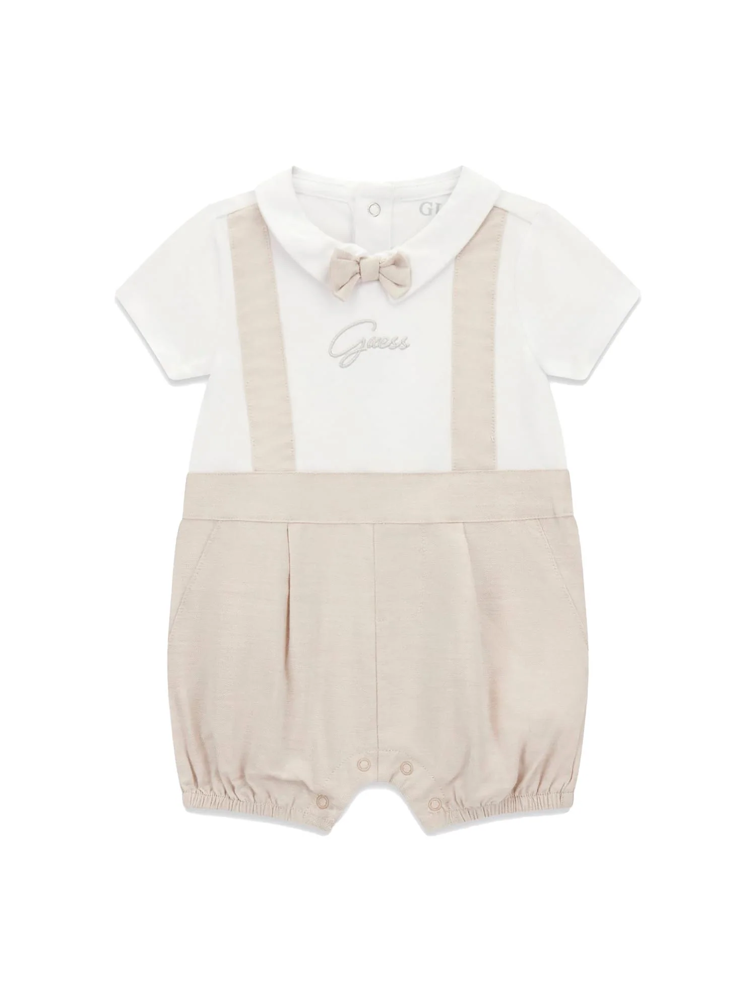 Pagliaccetto Guess Neonato con papillon taupe