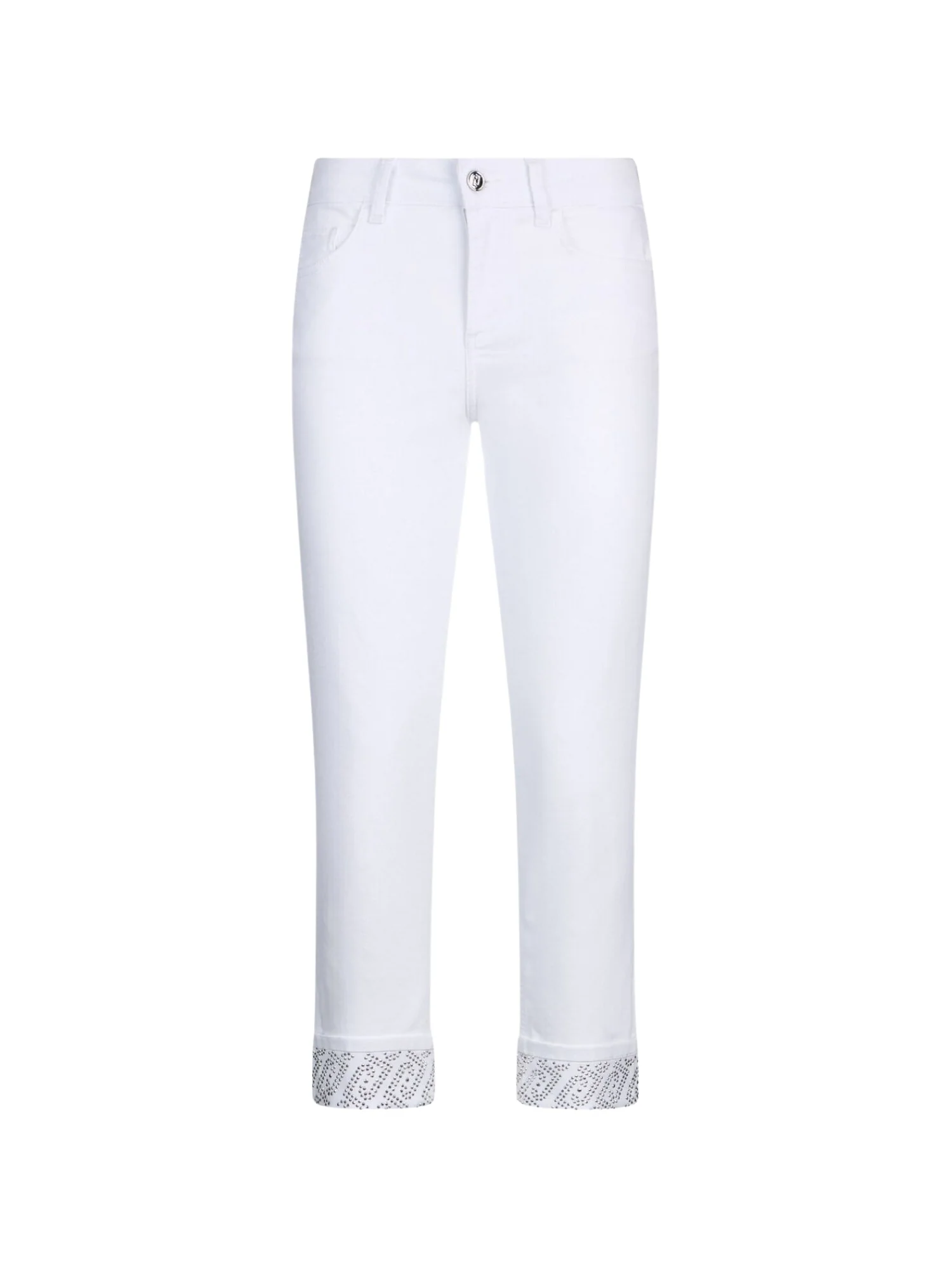 Pantaloni cinque tasche B.Up Liu Jo donna modello Monroe RW bianco - Image 3