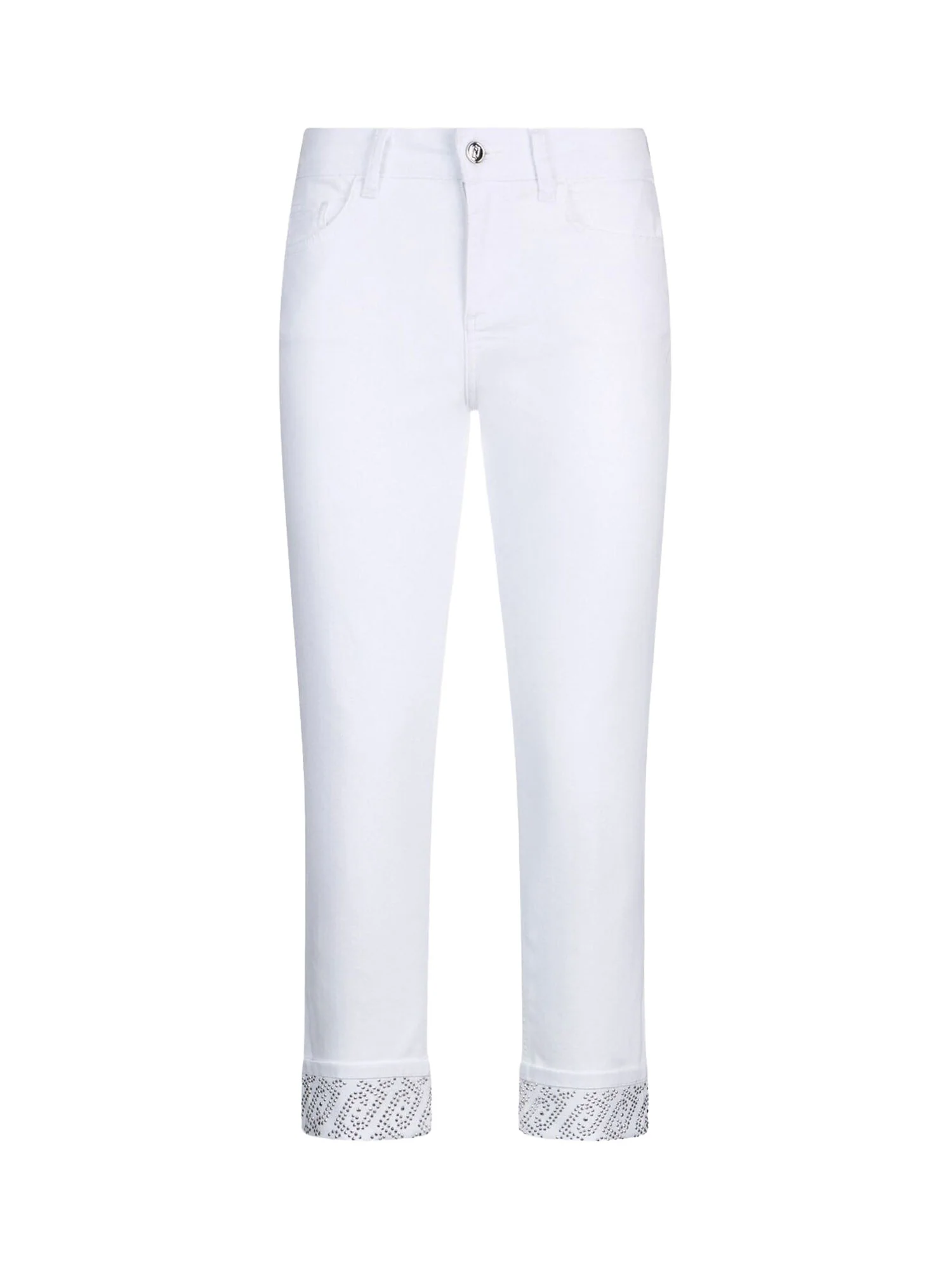 Pantaloni cinque tasche B.Up Liu Jo donna modello Monroe RW bianco - Image 4