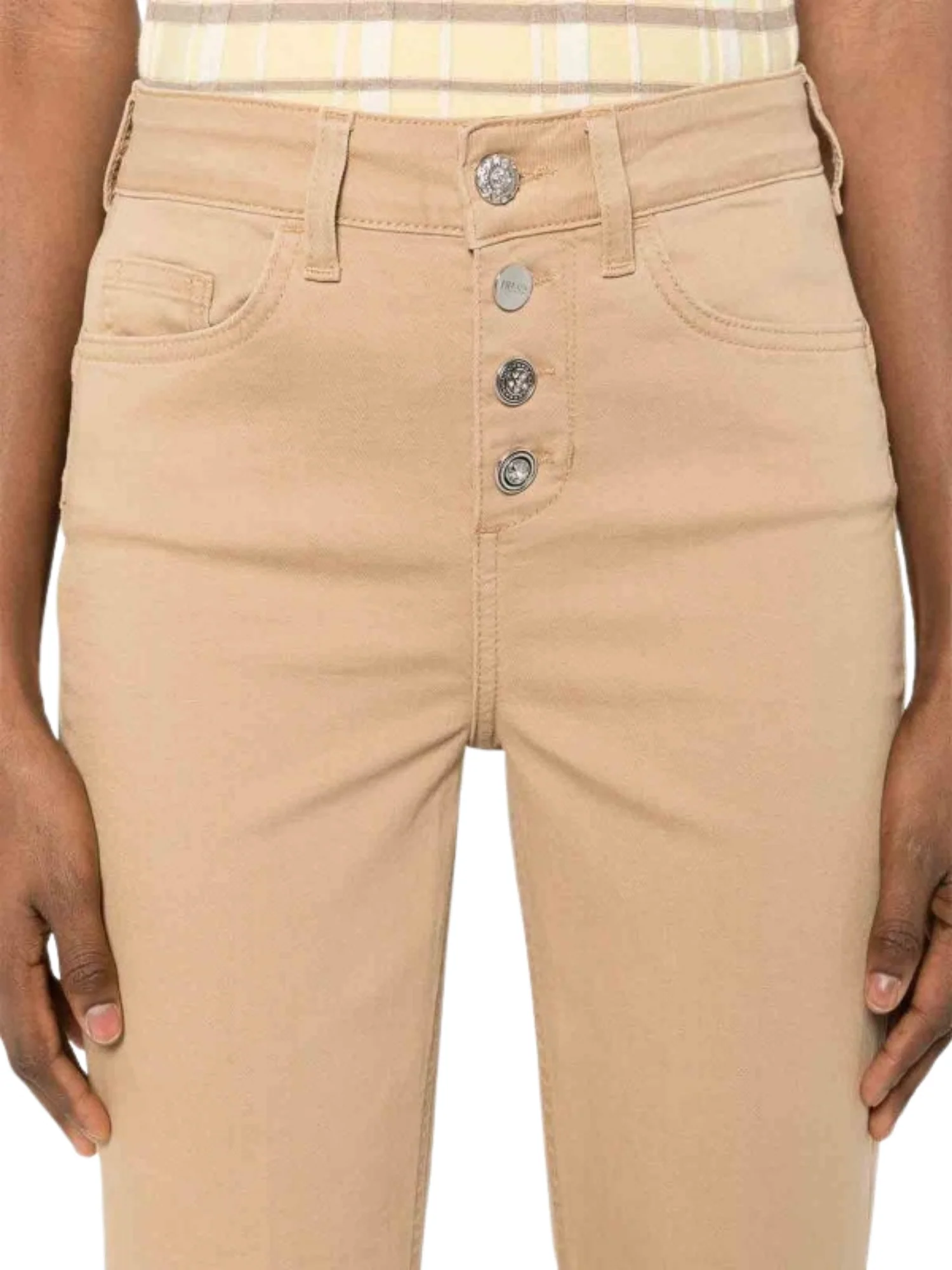 Pantaloni cinque tasche B.Up Liu Jo donna modello Princess HW beige - Image 2
