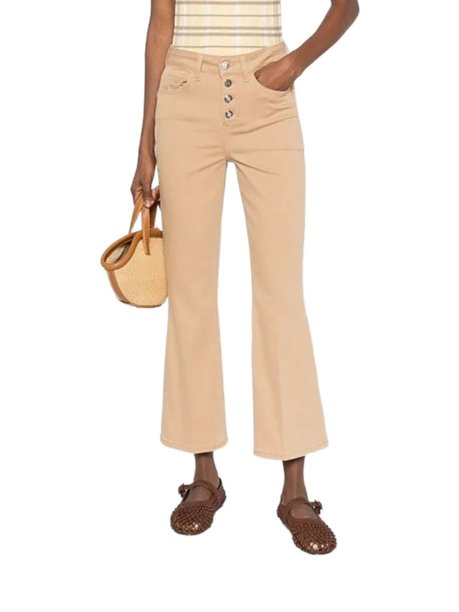 Pantaloni cinque tasche B.Up Liu Jo donna modello Princess HW beige - Image 4