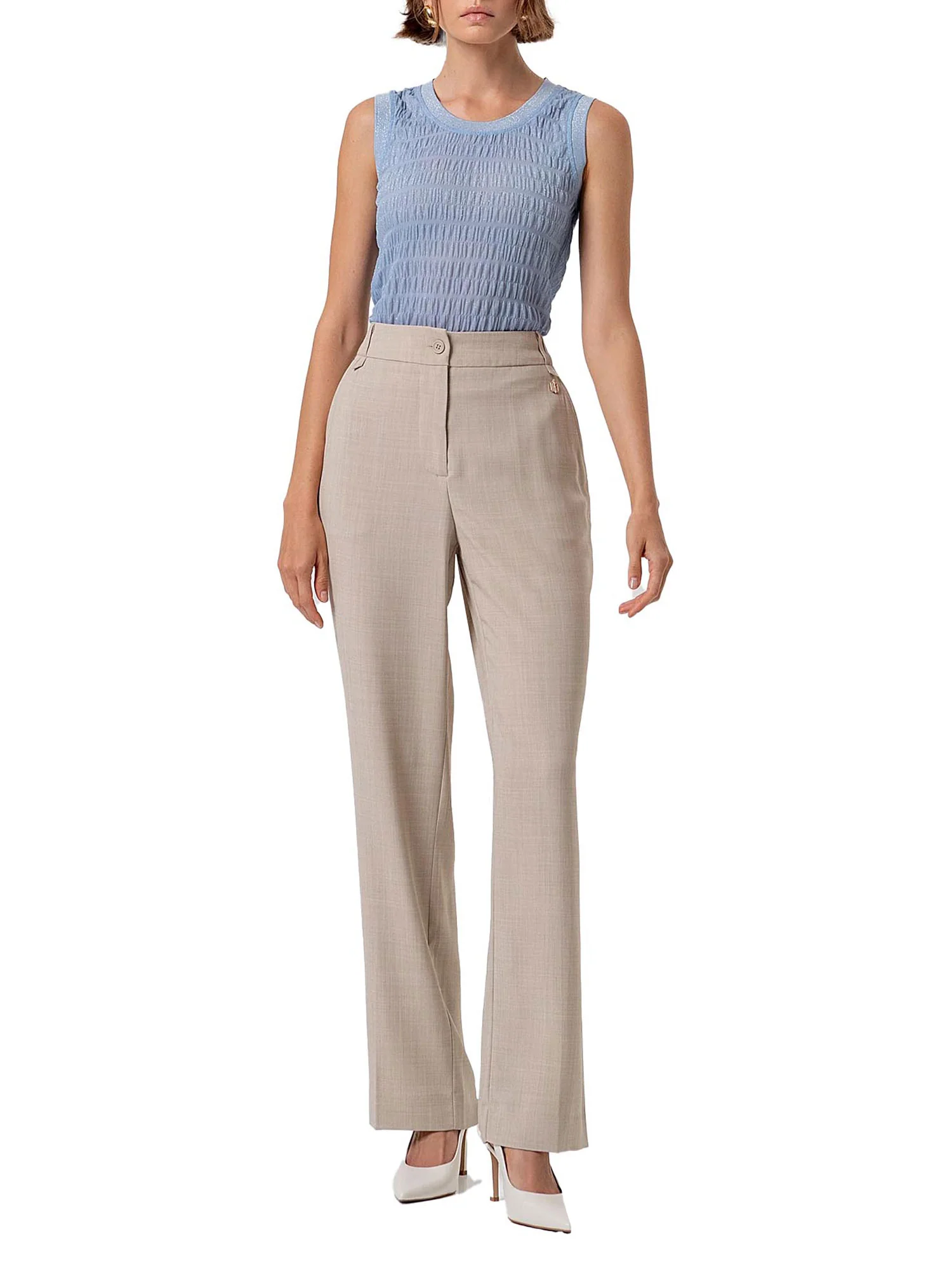 Pantalone Fracomina Donna tasche america regular beige